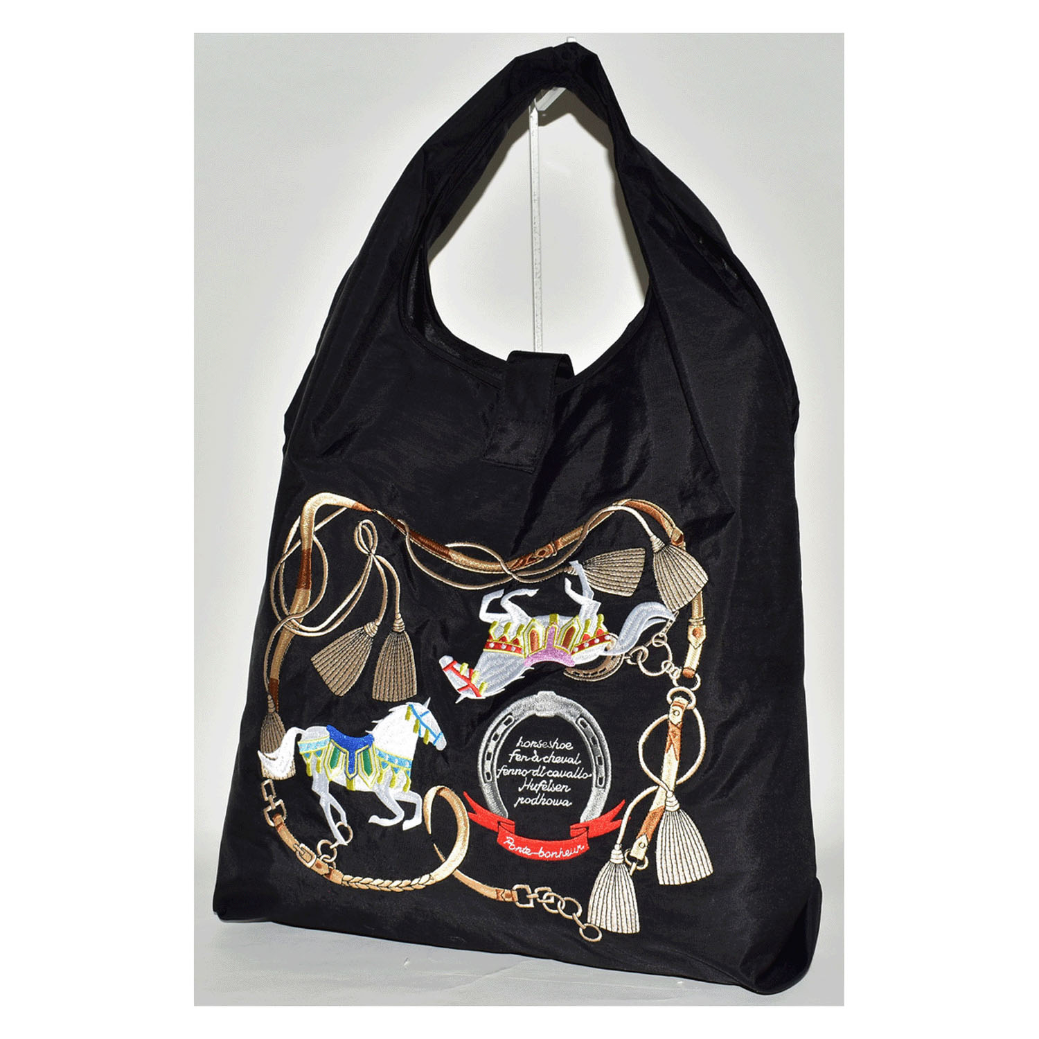 馬刺繍コンパクトトートバッグ小 - 画像7