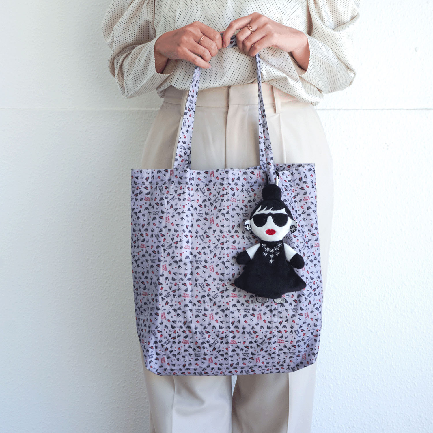 【エトワールオリジナル】HAPPY FACE レディエマ マスコット付きエコバッグ