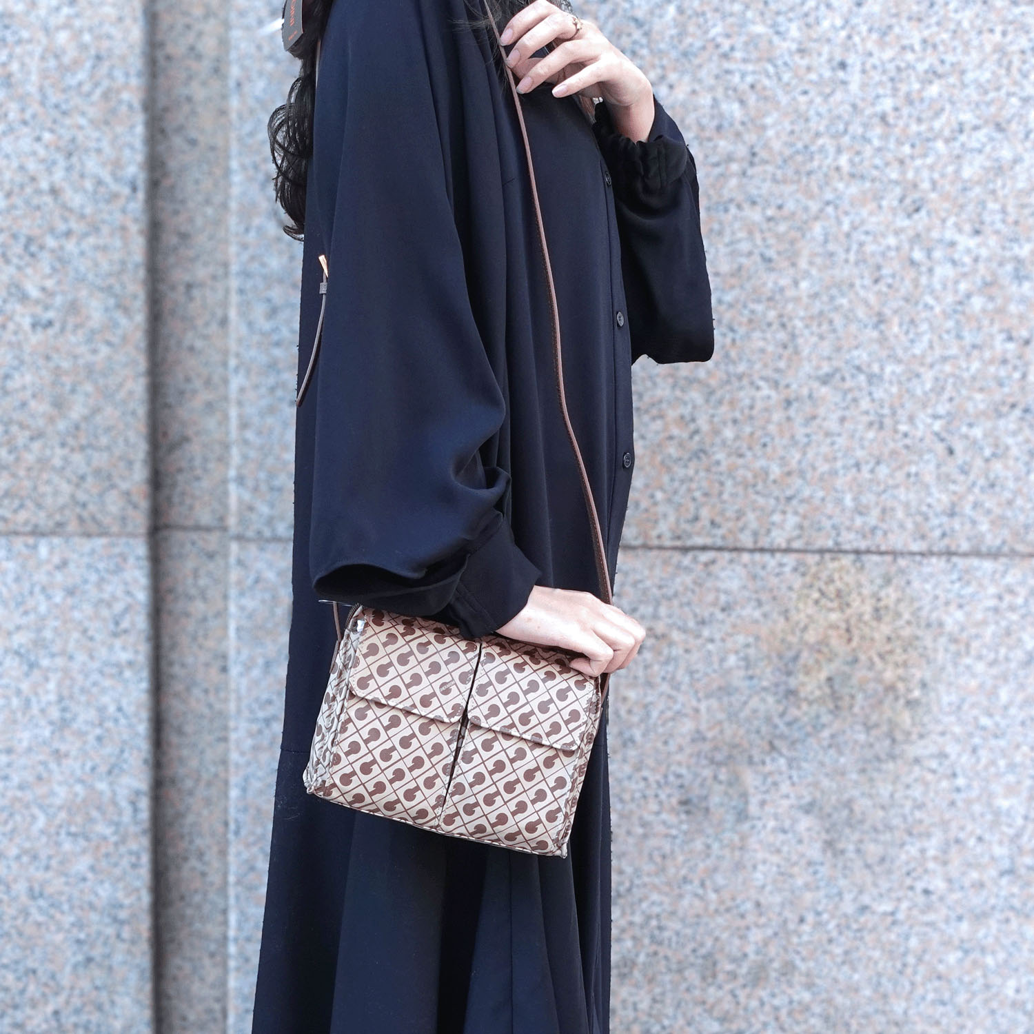 GHERARDINI SOFTY Wポケットショルダーバッグ