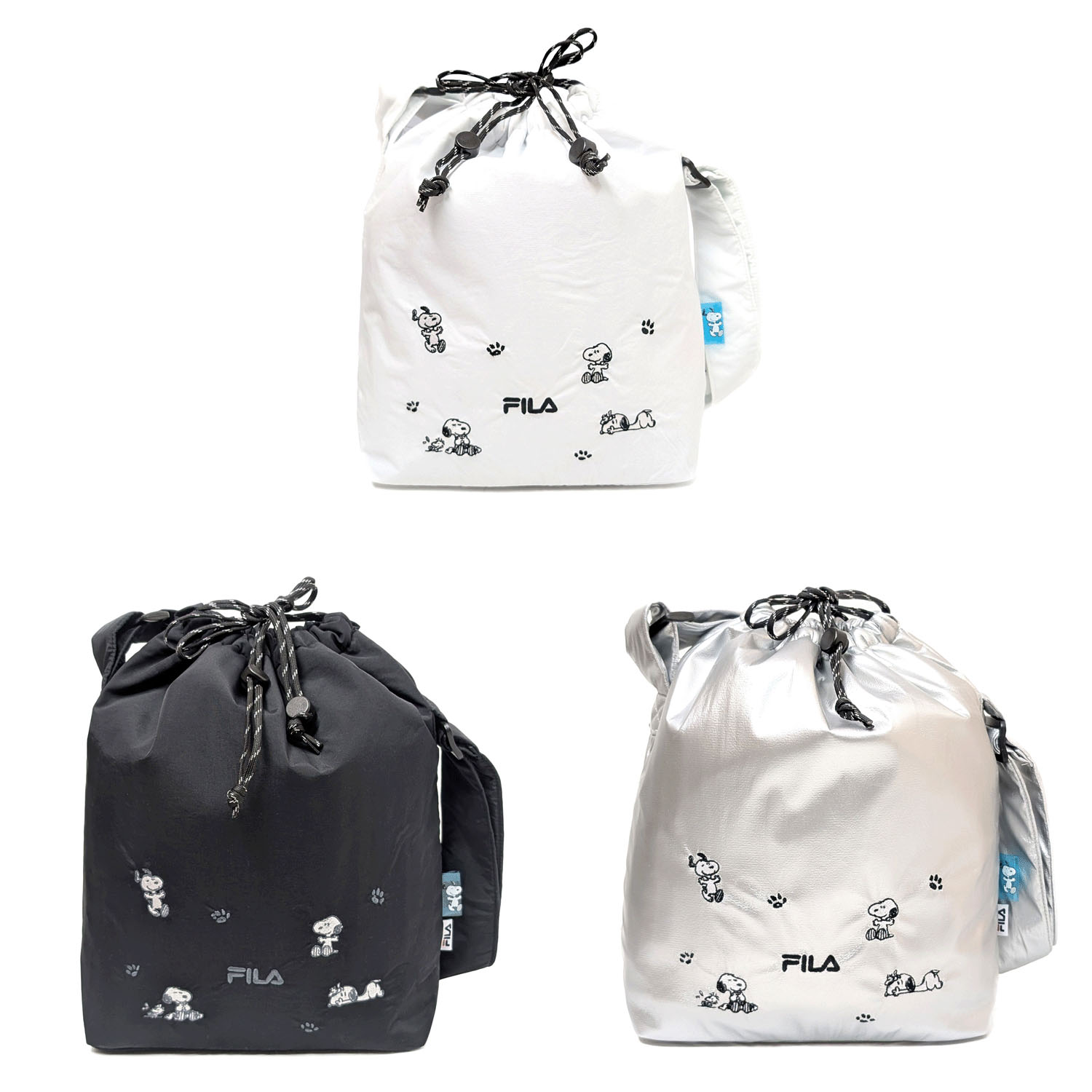 FILA×PEANUTS ナイロンドロストショルダーバッグ