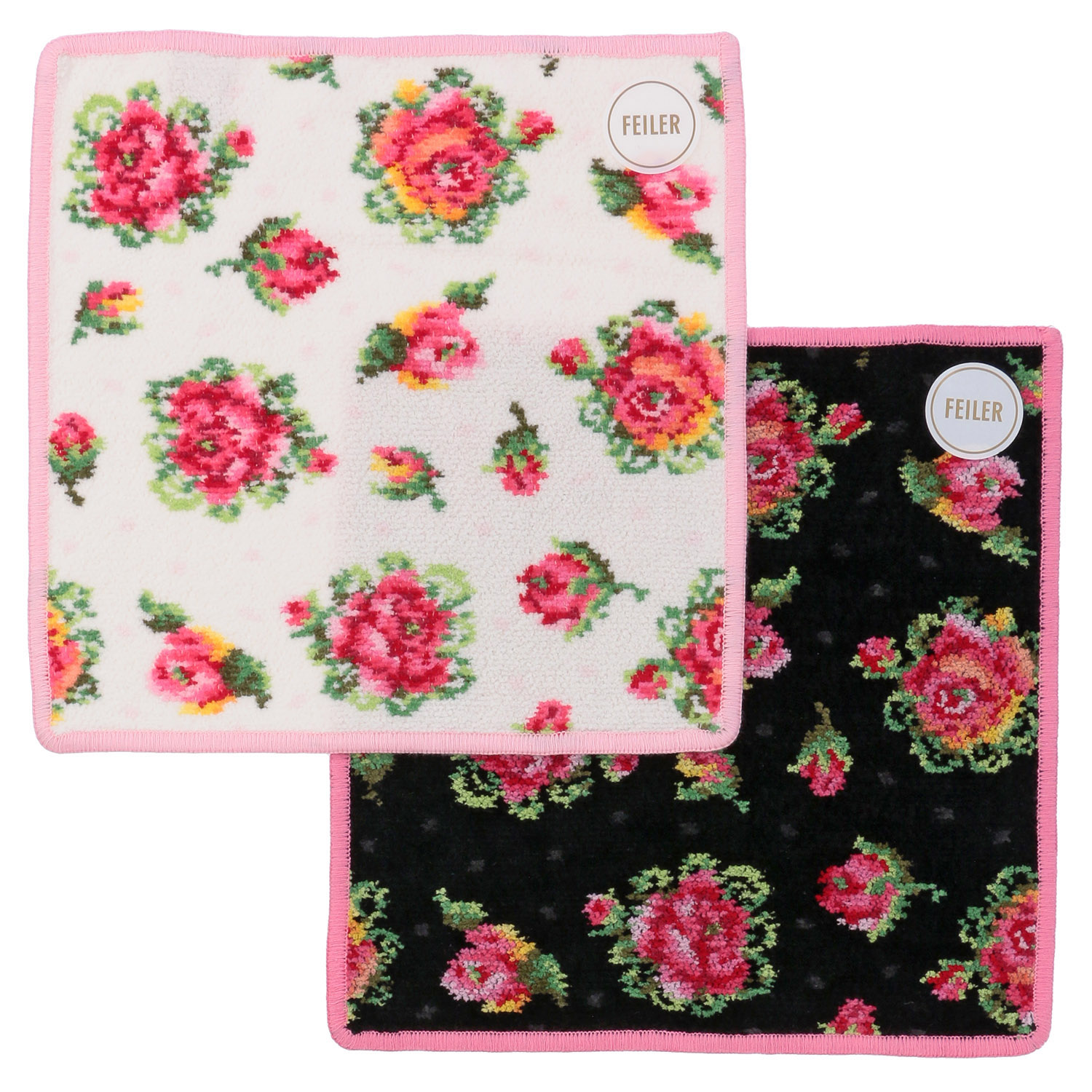 FEILER レーシーローズドット ハンカチタオル