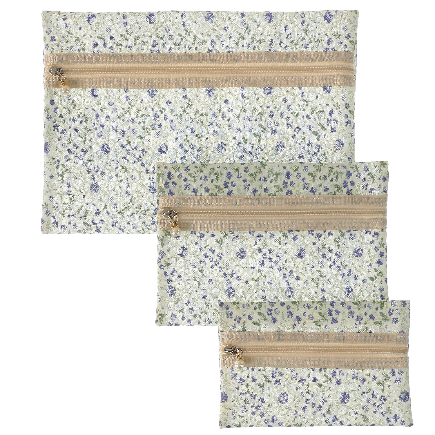 メッシュ花柄3Pポーチ - 画像6