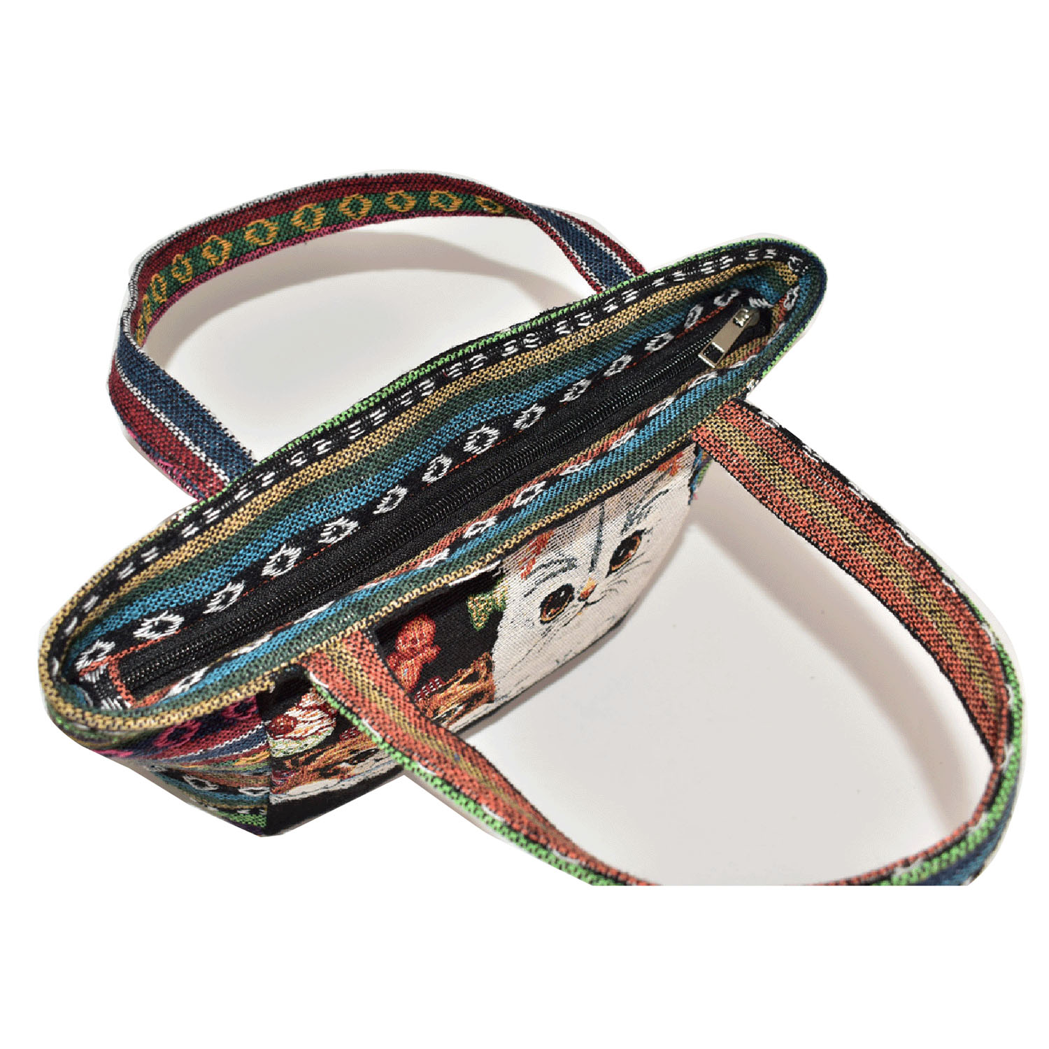 ネコゴブラン舟形トートバッグ - 画像3