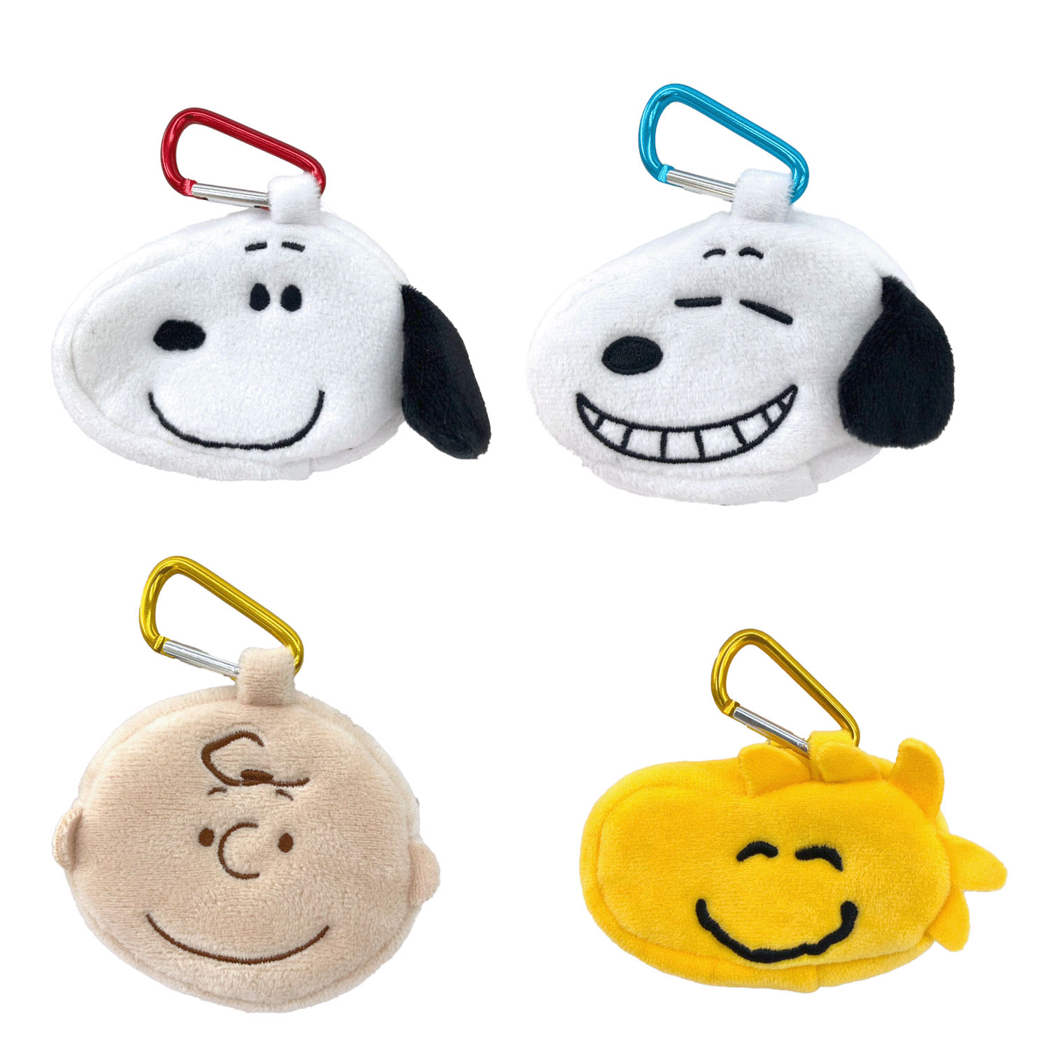 【PEANUTS】 カラビナ付ミニポーチ（4柄各1個） - 画像1