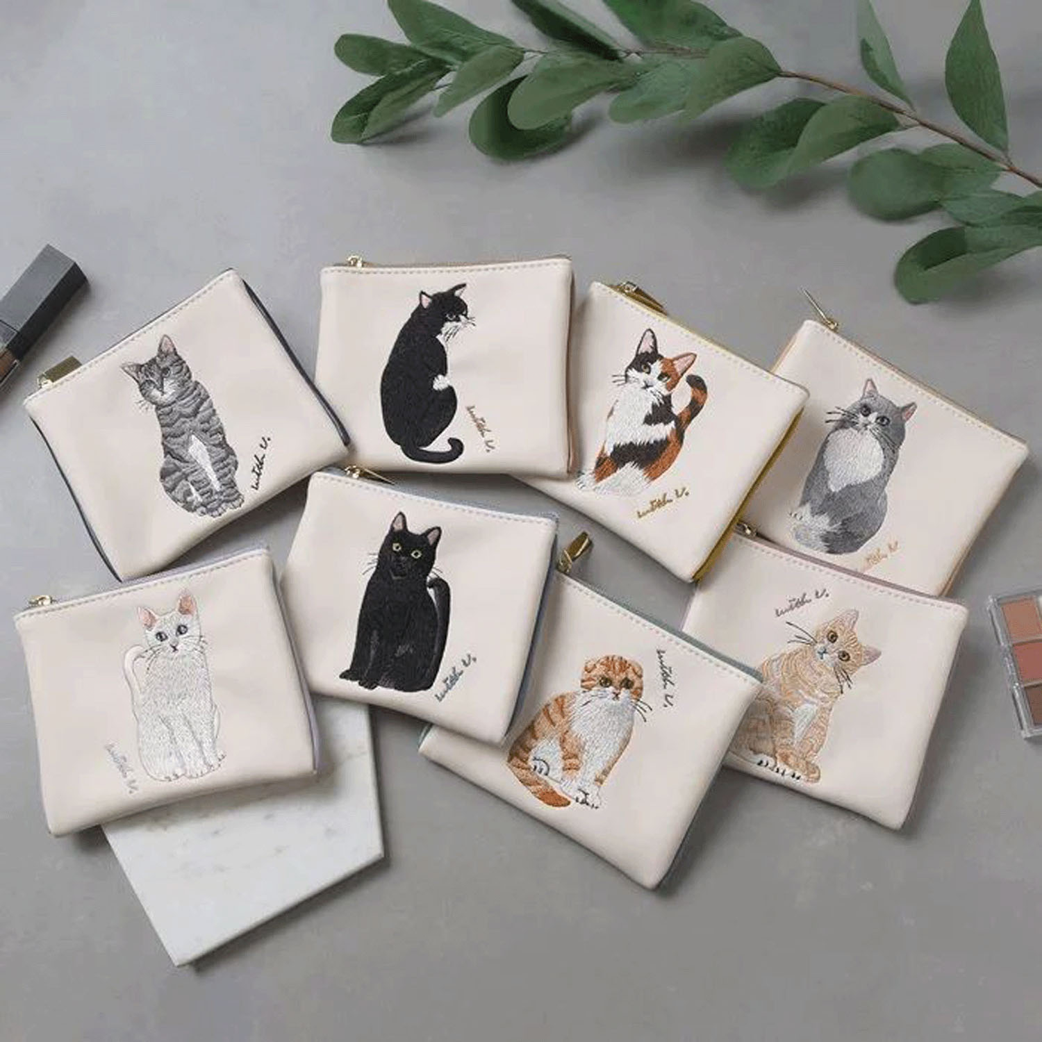 CAT CHARITY ミニフラットポーチ - 画像1