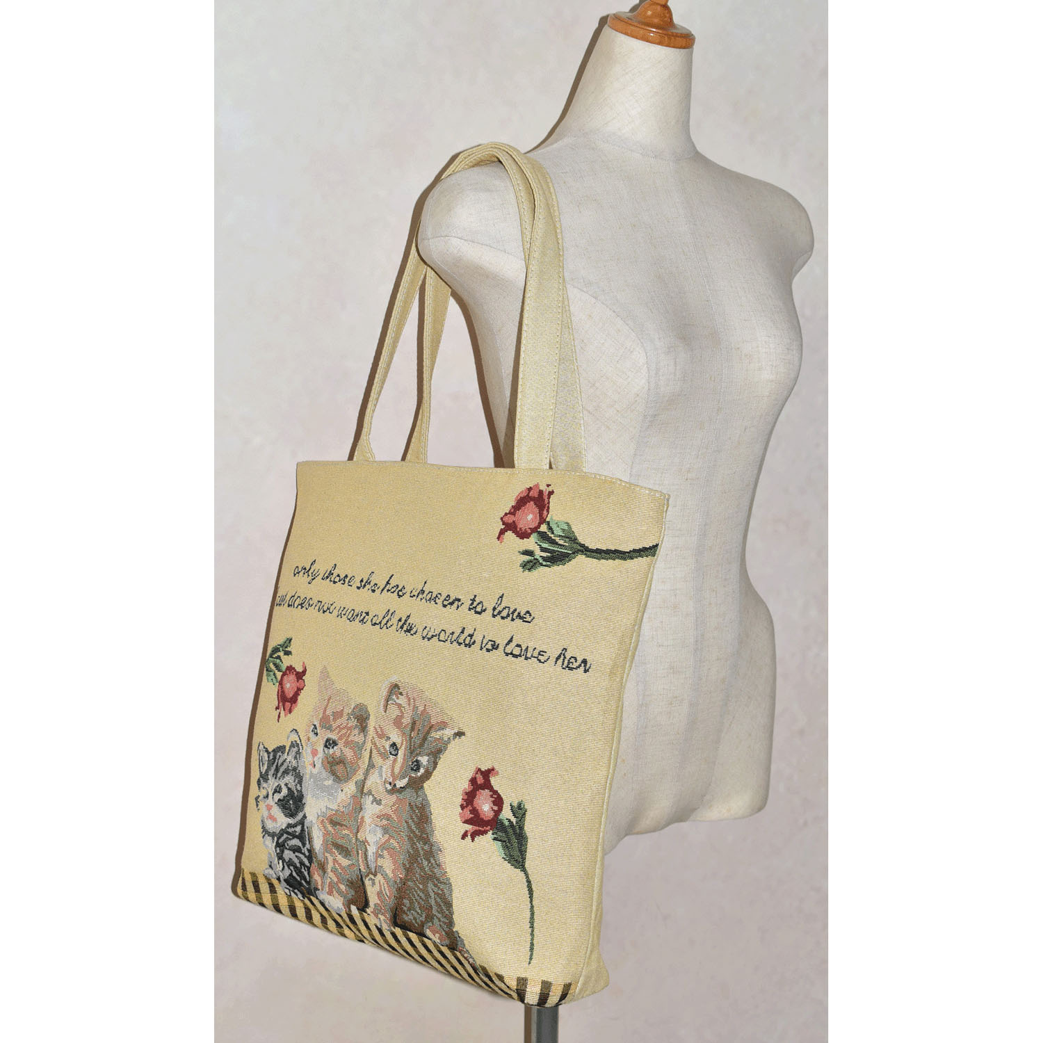 猫ゴブラントートバッグ - 画像4