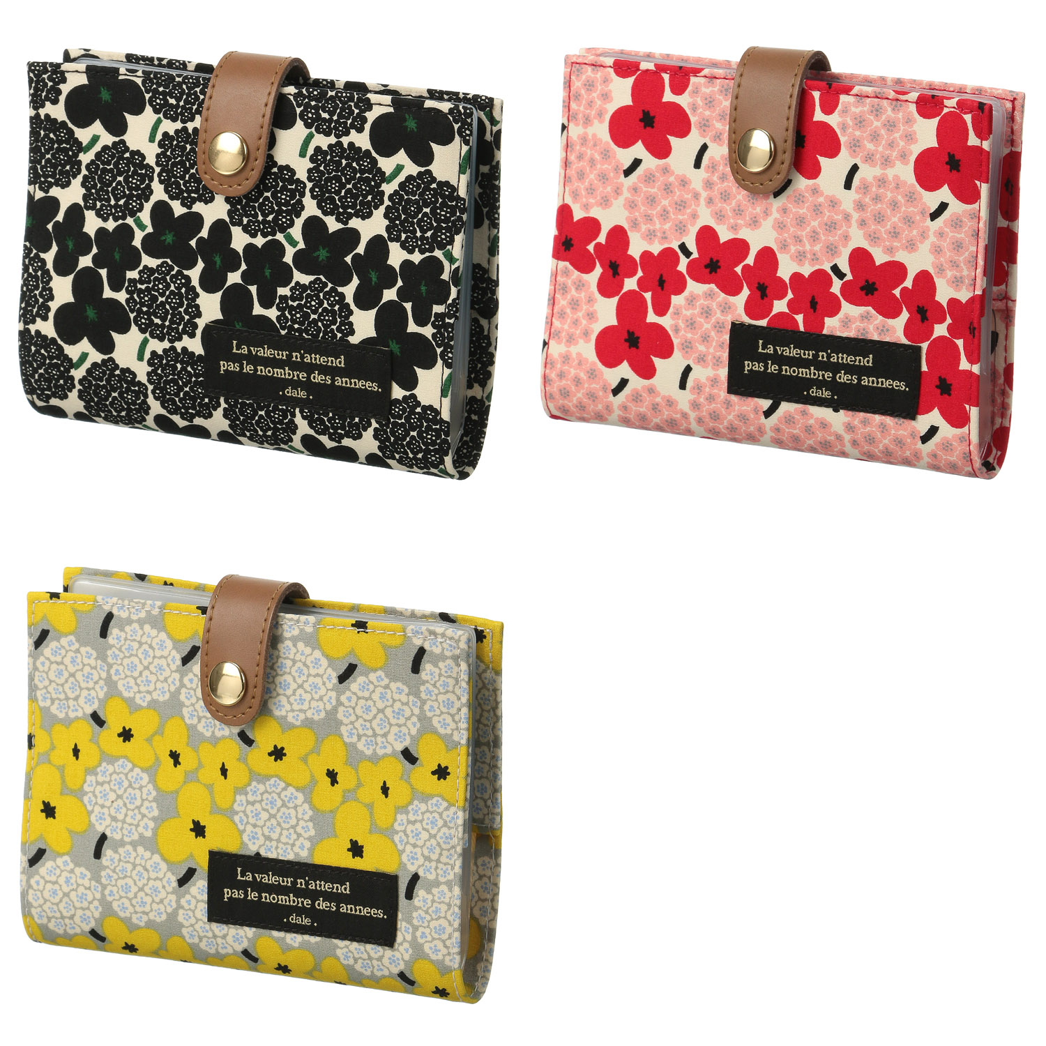 デール ミニブーケ柄カードケースL