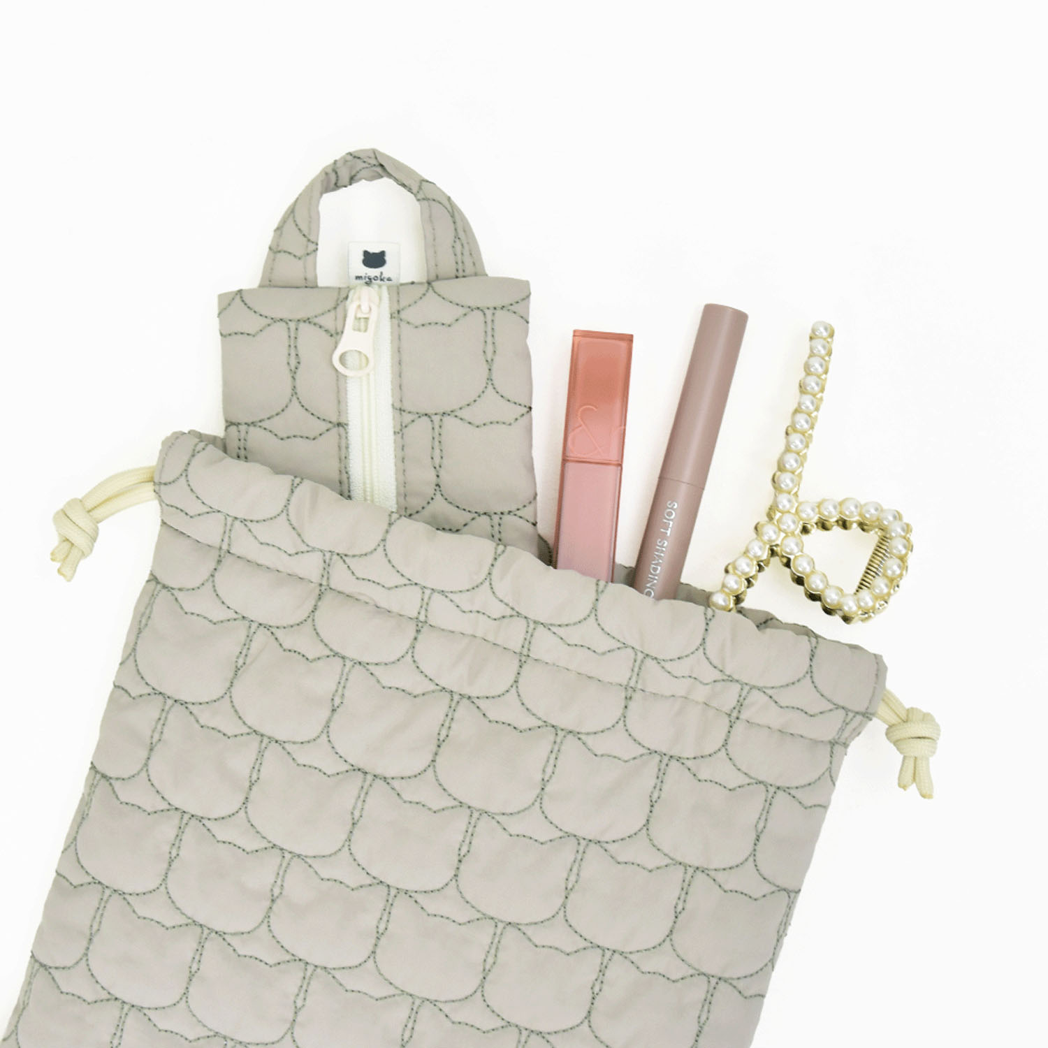 モチーフキルト 巾着バッグ - 画像4