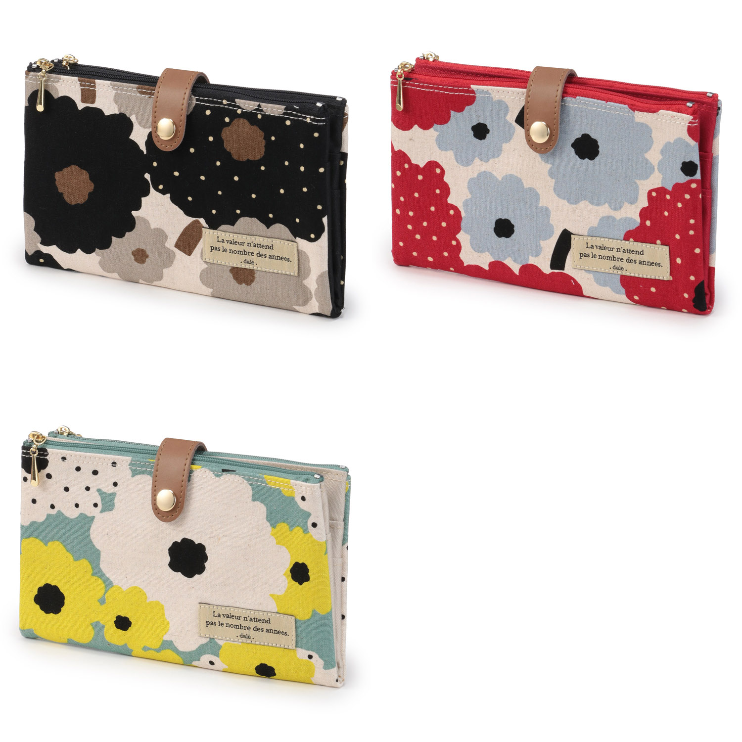 デール 北欧風花柄フリーケース