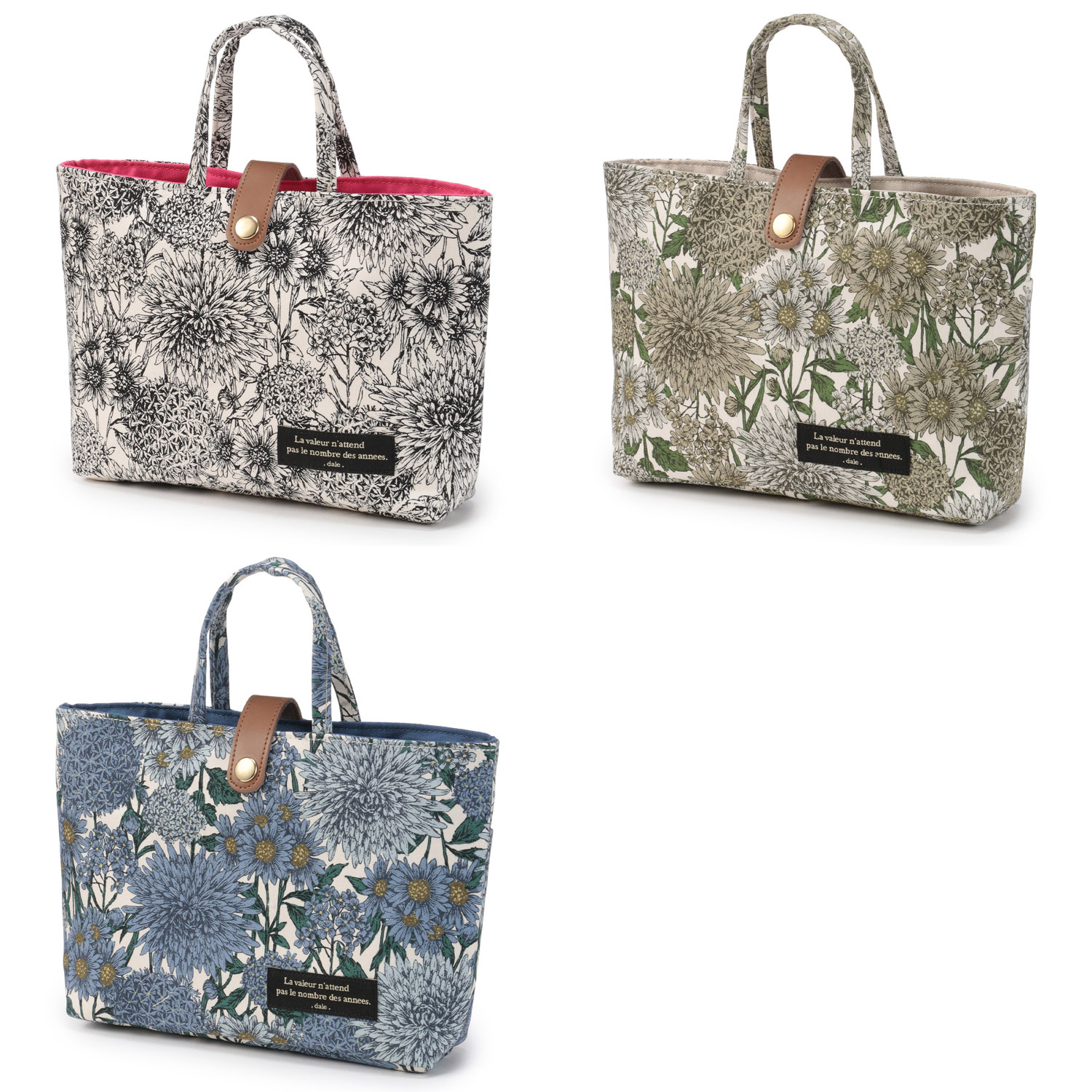 デール ラインドローイングフラワー インナ－ポーチ - 画像1