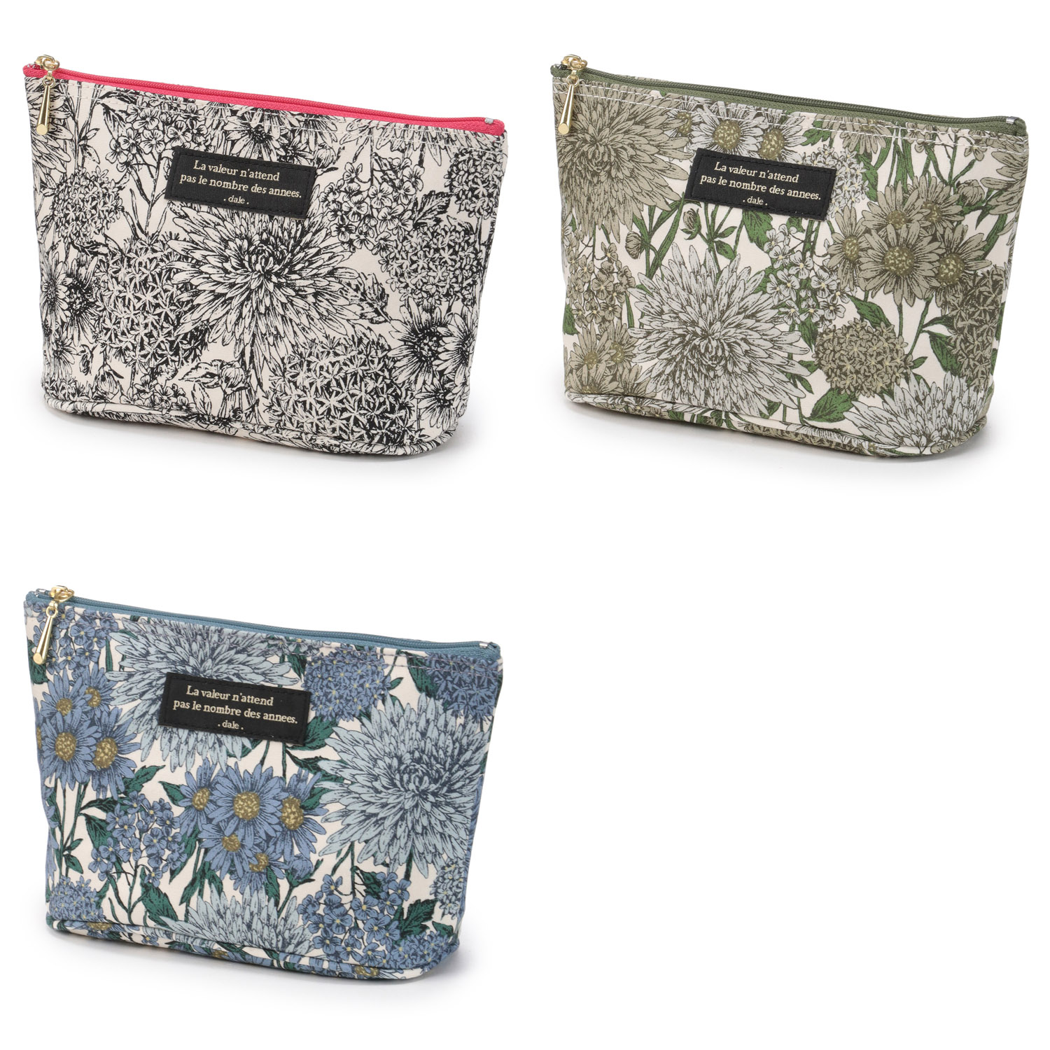 デール ラインドローイングフラワーポーチ - 画像1