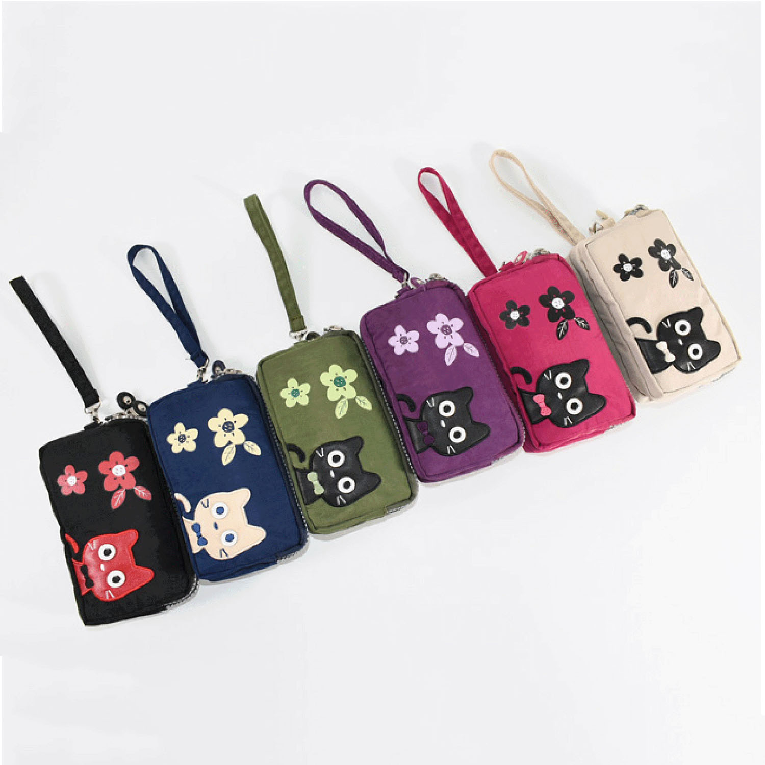 ネコパッチワークポーチ - 画像1