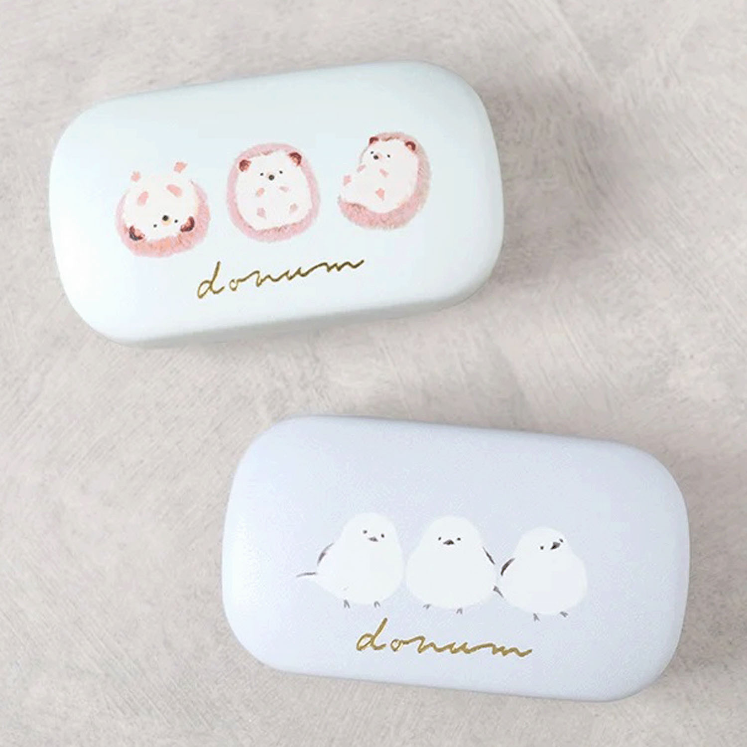 小物入れ シマエナガ＆ハリネズミ - 画像1