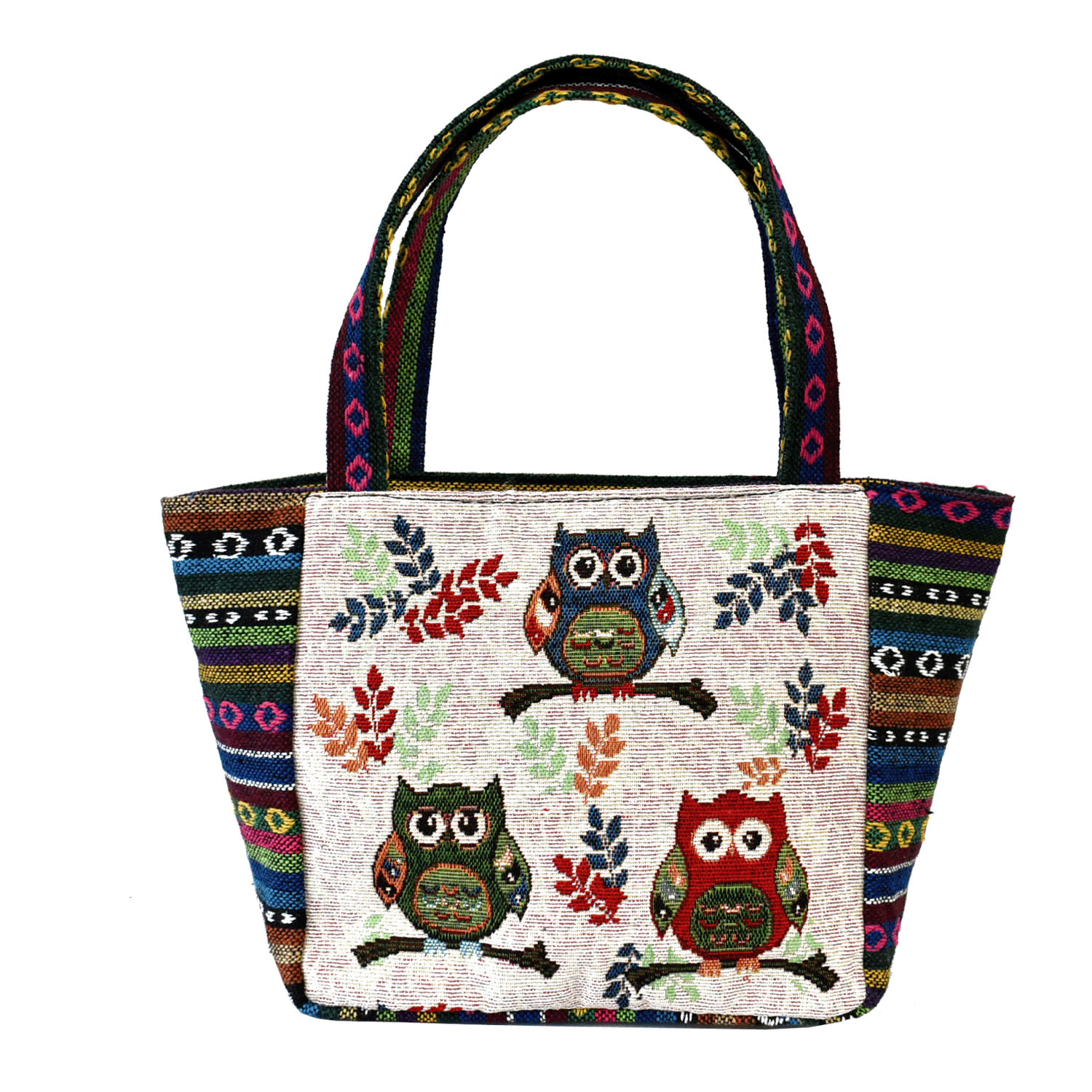 フクロウ ゴブランカジジュアルバッグ - 画像1