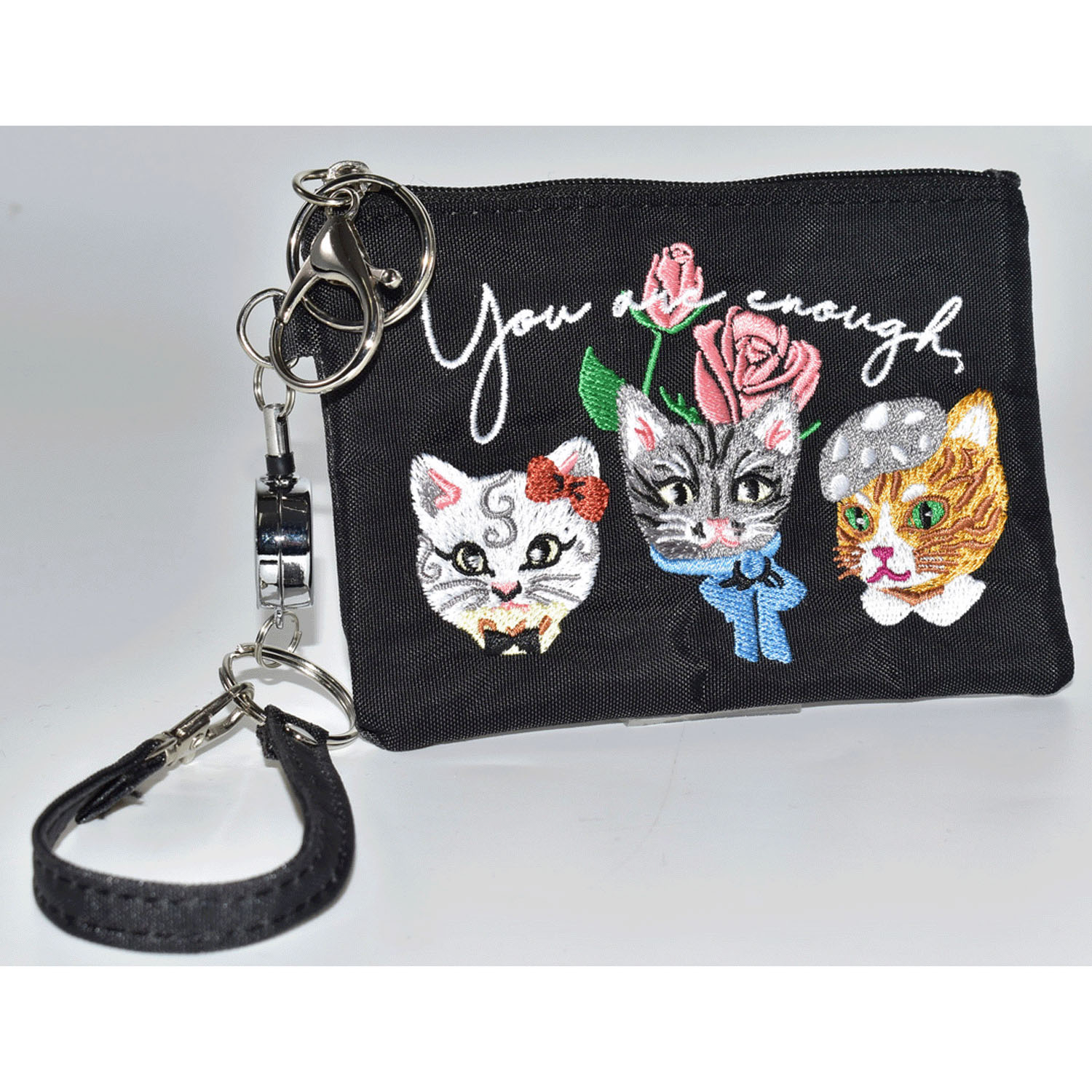 猫刺繍パスケース - 画像2