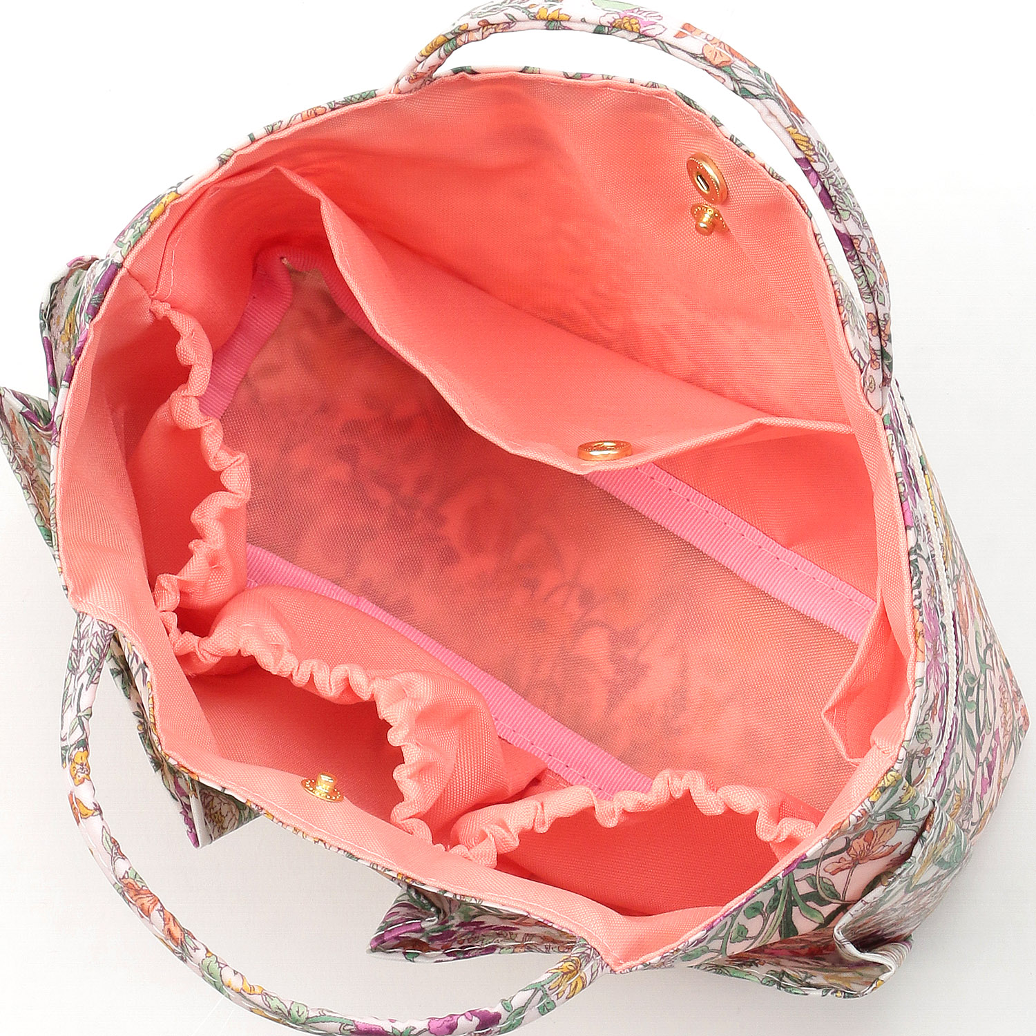 パープルフラワー インナーポーチ Mサイズ - 画像3