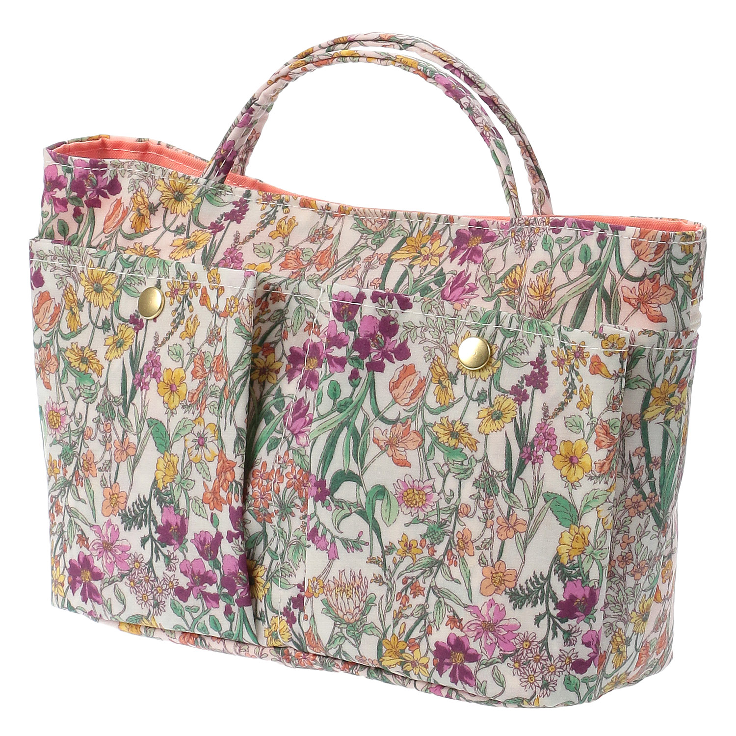 パープルフラワー インナーポーチ Mサイズ - 画像1