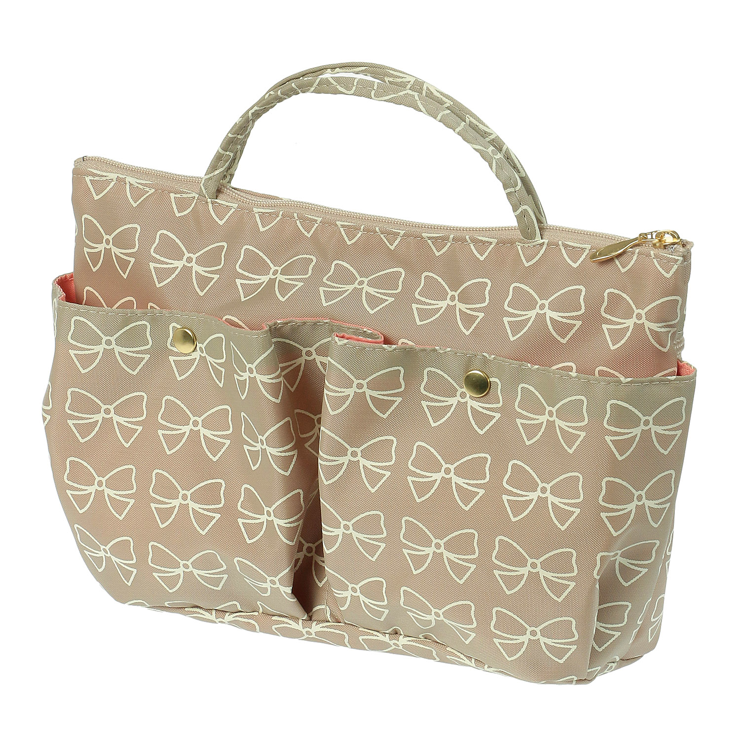 インナーポーチL リボン柄ファスナー付 - 画像1