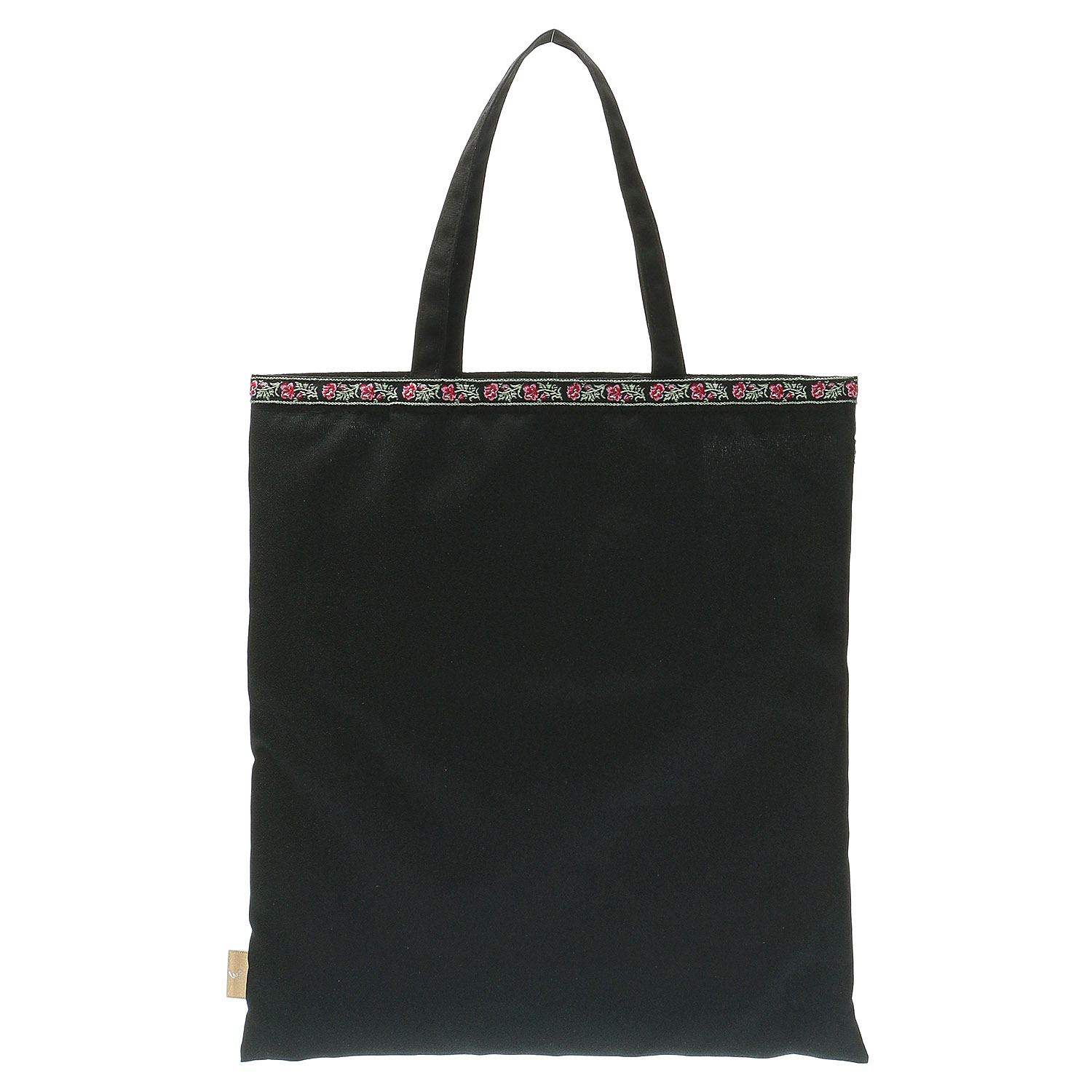 【日本製】  2連薔薇チロリアンテープ トートバッグ - 画像2