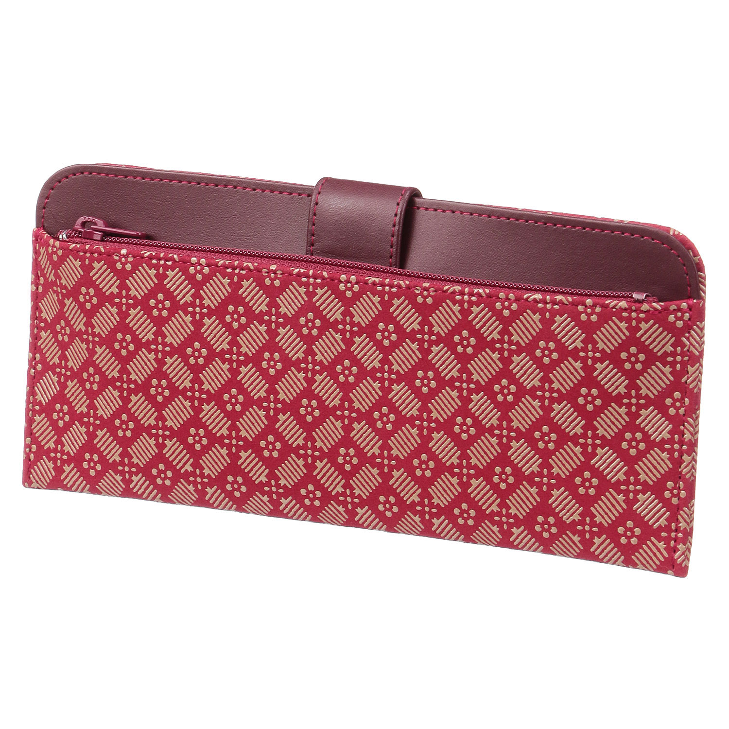 印伝 2107薄型長財布 梅糸巻格子 - 画像3