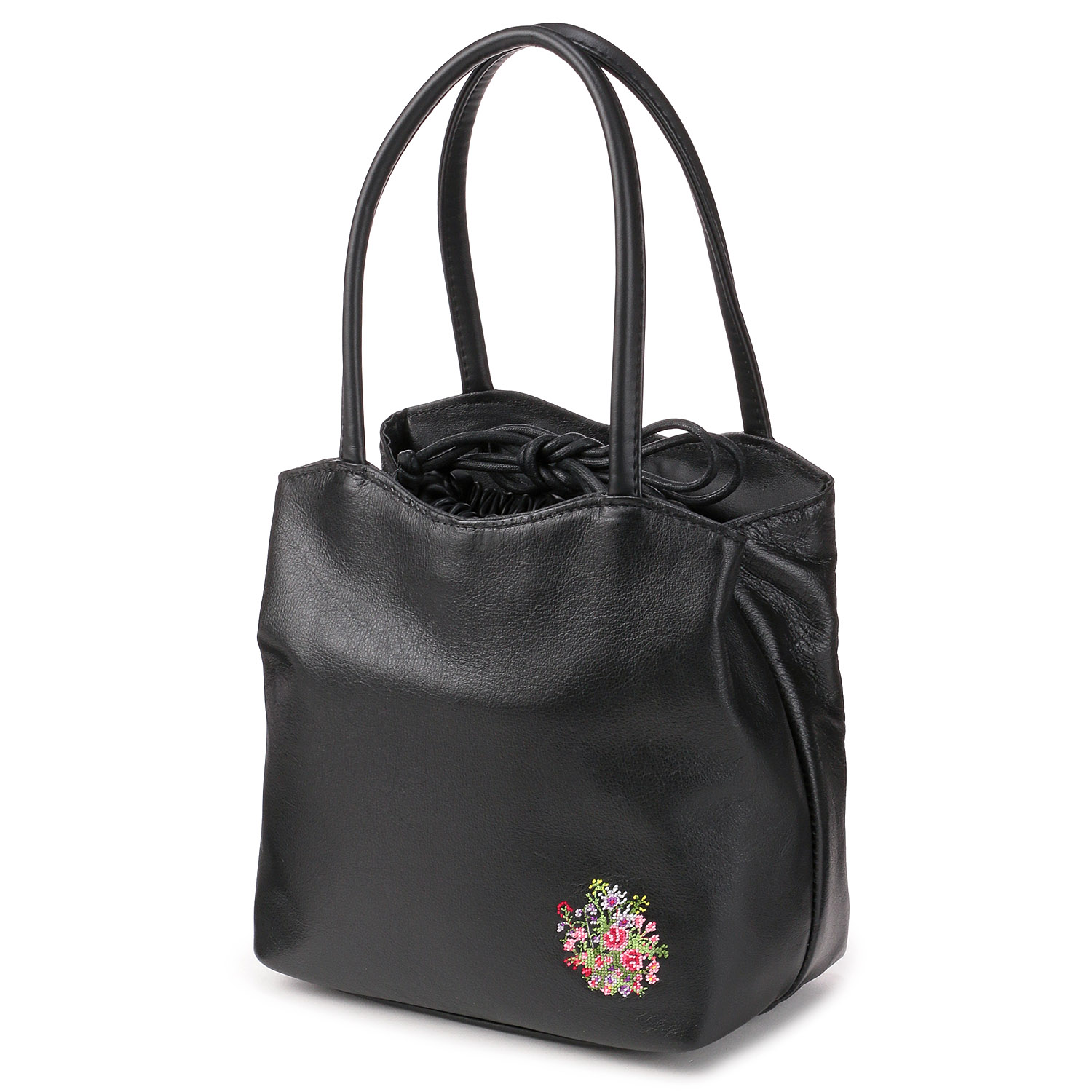 【日本製】 夢詩集 ベルフルールあおり巾着バッグ - 画像1