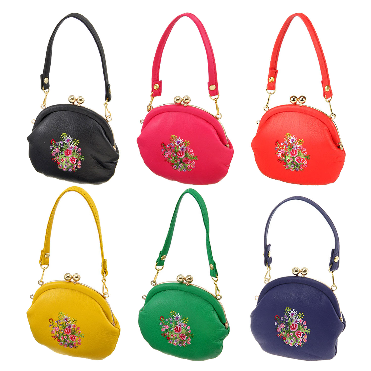 【日本製】 夢詩集 持ち手付きガマ口財布