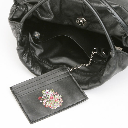 【日本製】 夢詩集 ラム革 手提げバッグ - 画像3