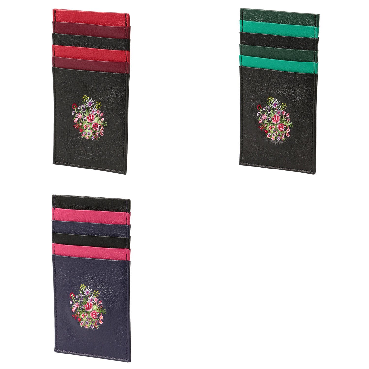 【日本製】 夢詩集ベルフルール縦型カードケース - 画像1