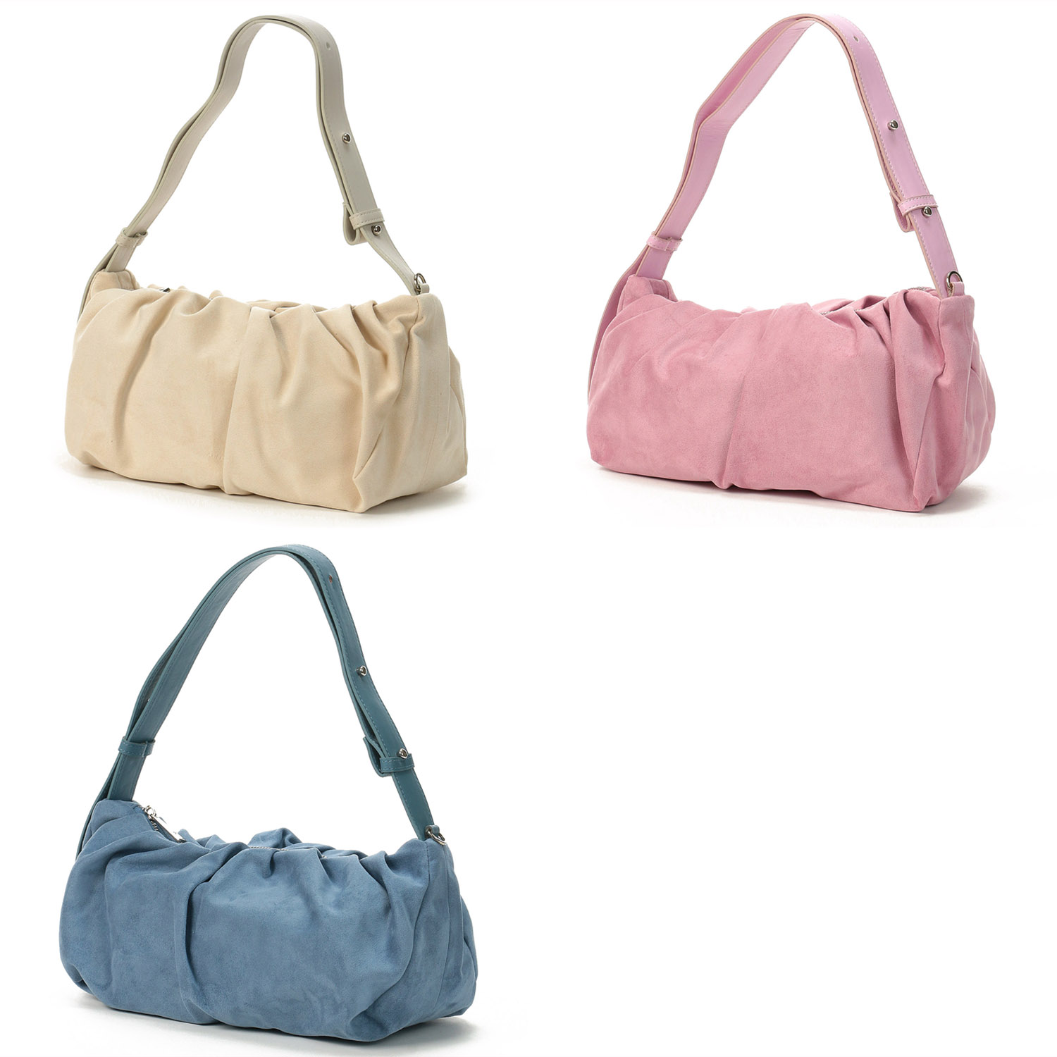 ALICE MARTHA ERIN SUEDE ギャザースエードショルダーバッグ - 画像3