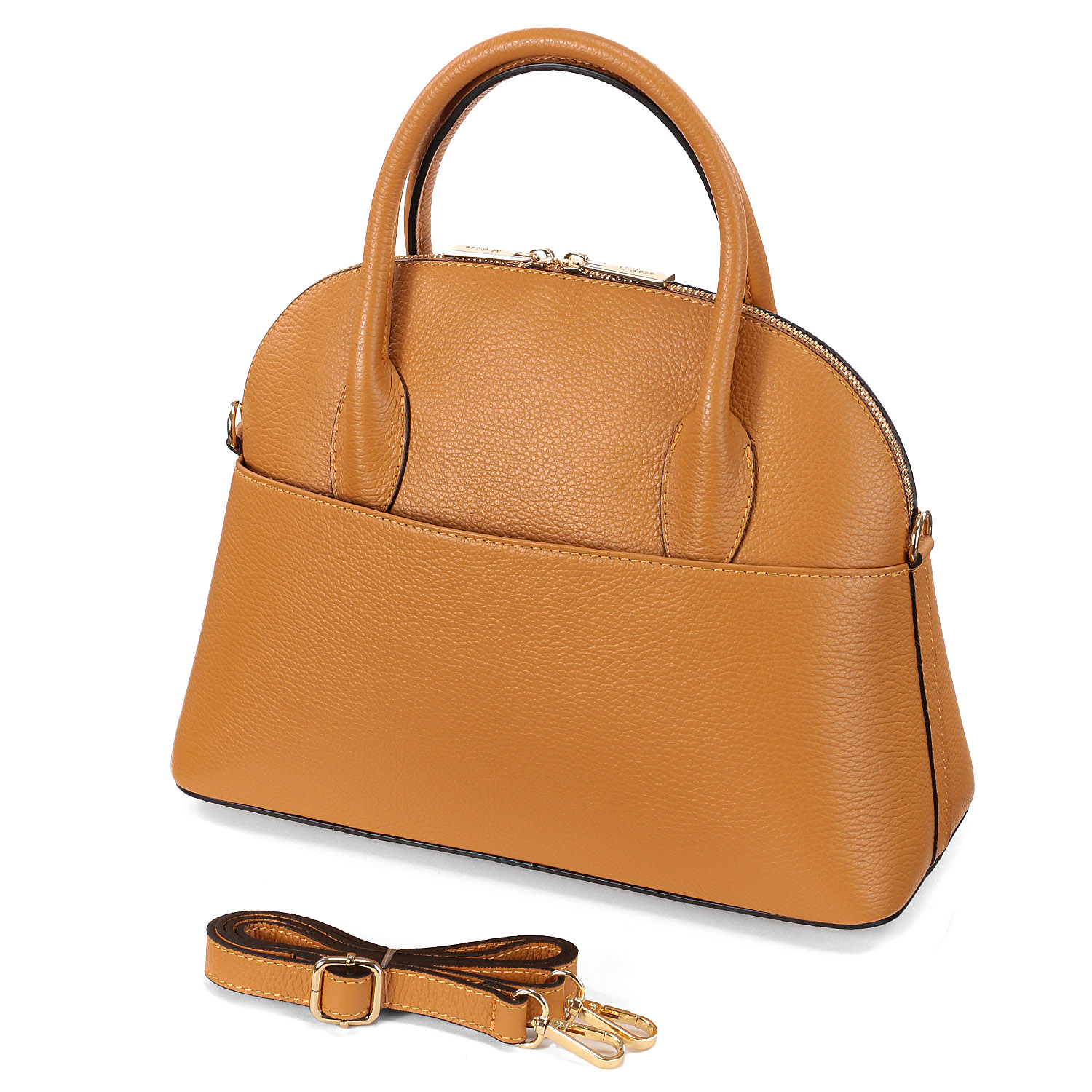 M Rose 牛革ブガッティ型バッグ - 画像4