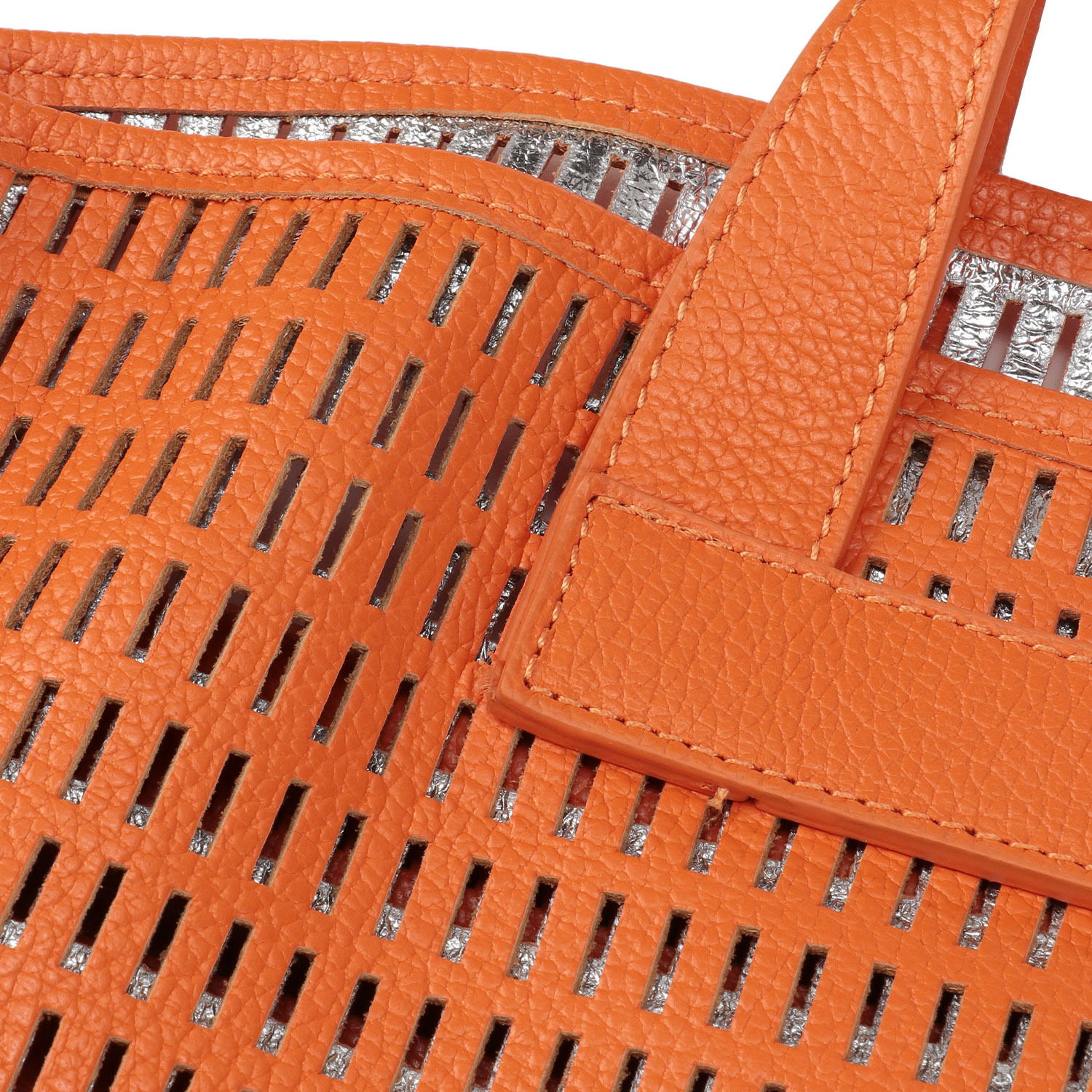 M Rose 牛革カットワークトートバッグ - 画像7