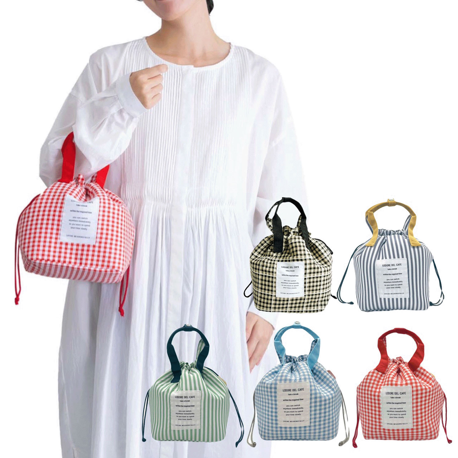 【74ー00は欠品】保冷巾着ランチバッグ