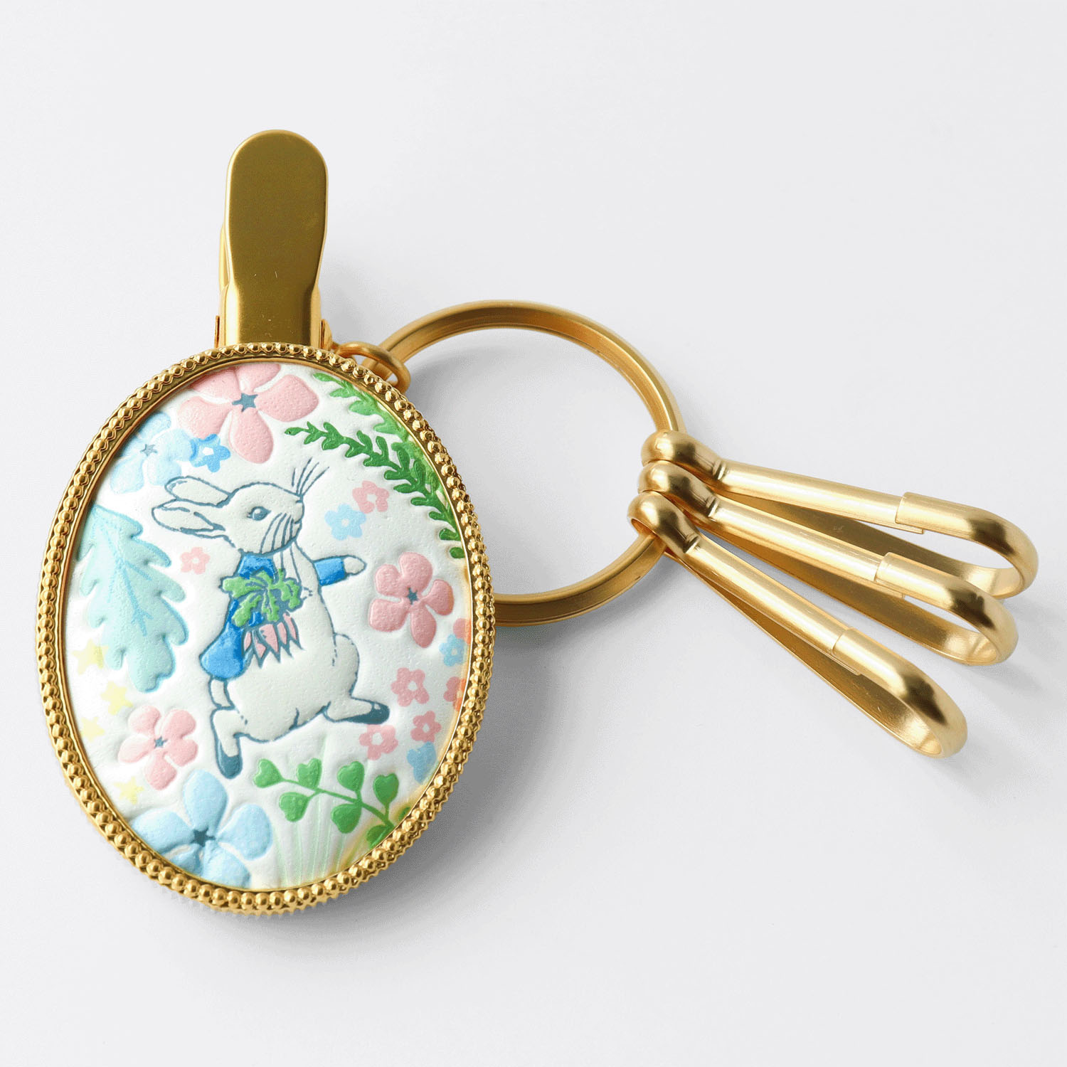 【取り寄せ商品】 浅草文庫 ピーターラビットキークリップ - 画像1