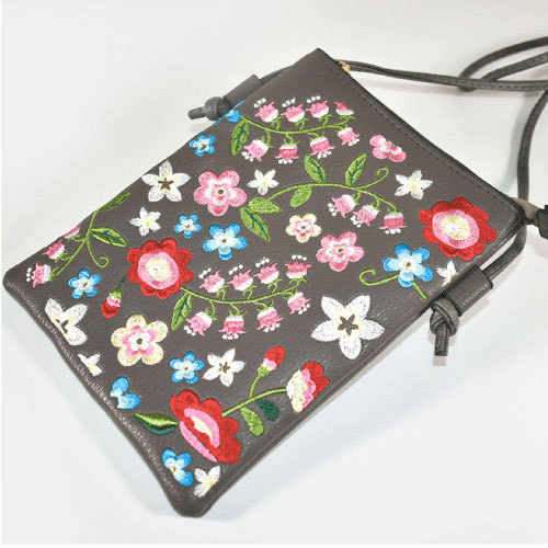花刺繍スマホバッグ - 画像2