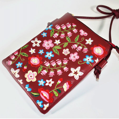 花刺繍スマホバッグ - 画像5