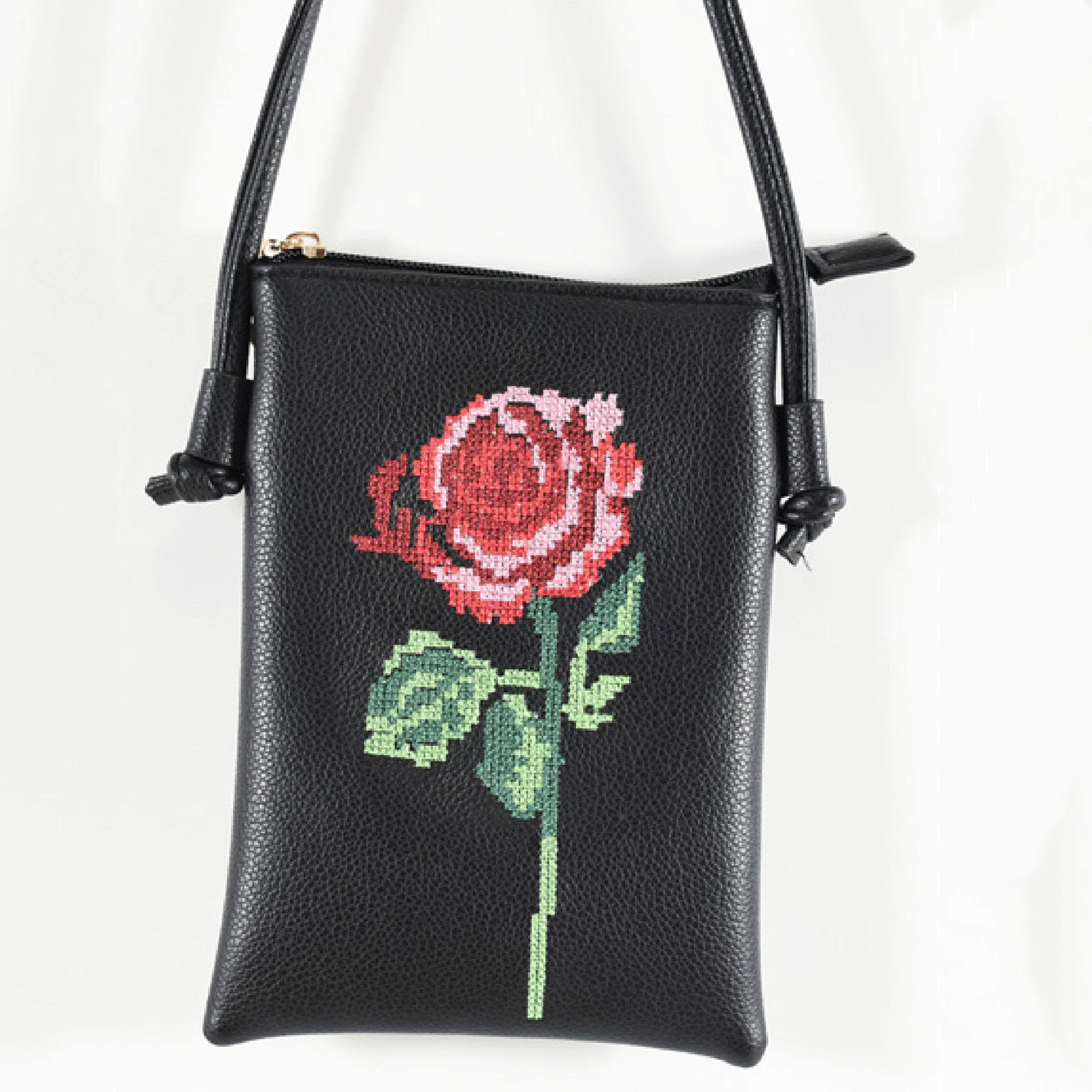 薔薇刺繍スマホバッグ - 画像3