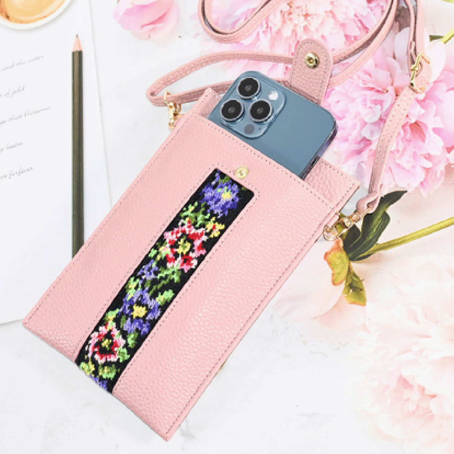 シェニールお財布ショルダー