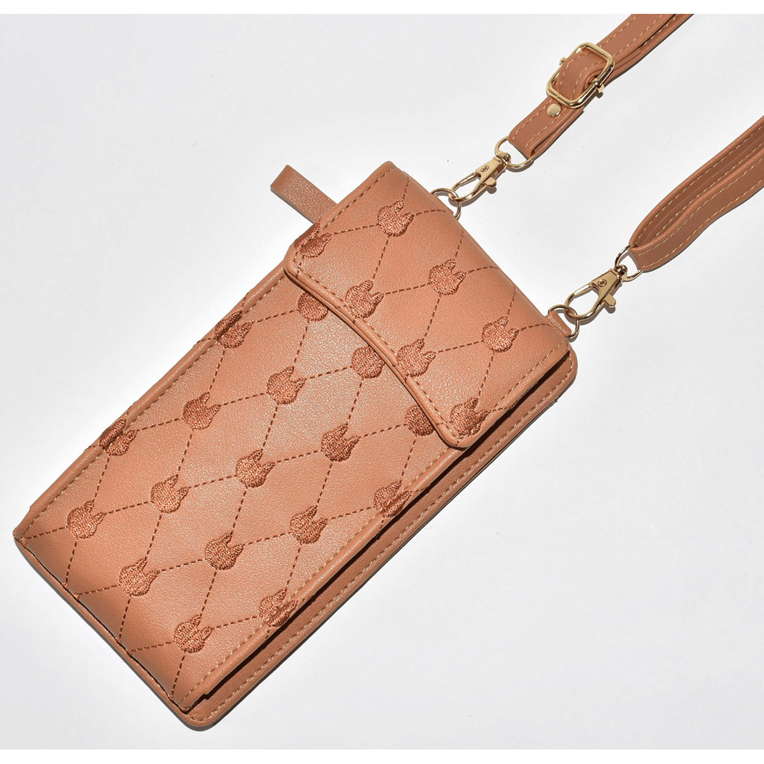 猫刺繍スマホウォレット