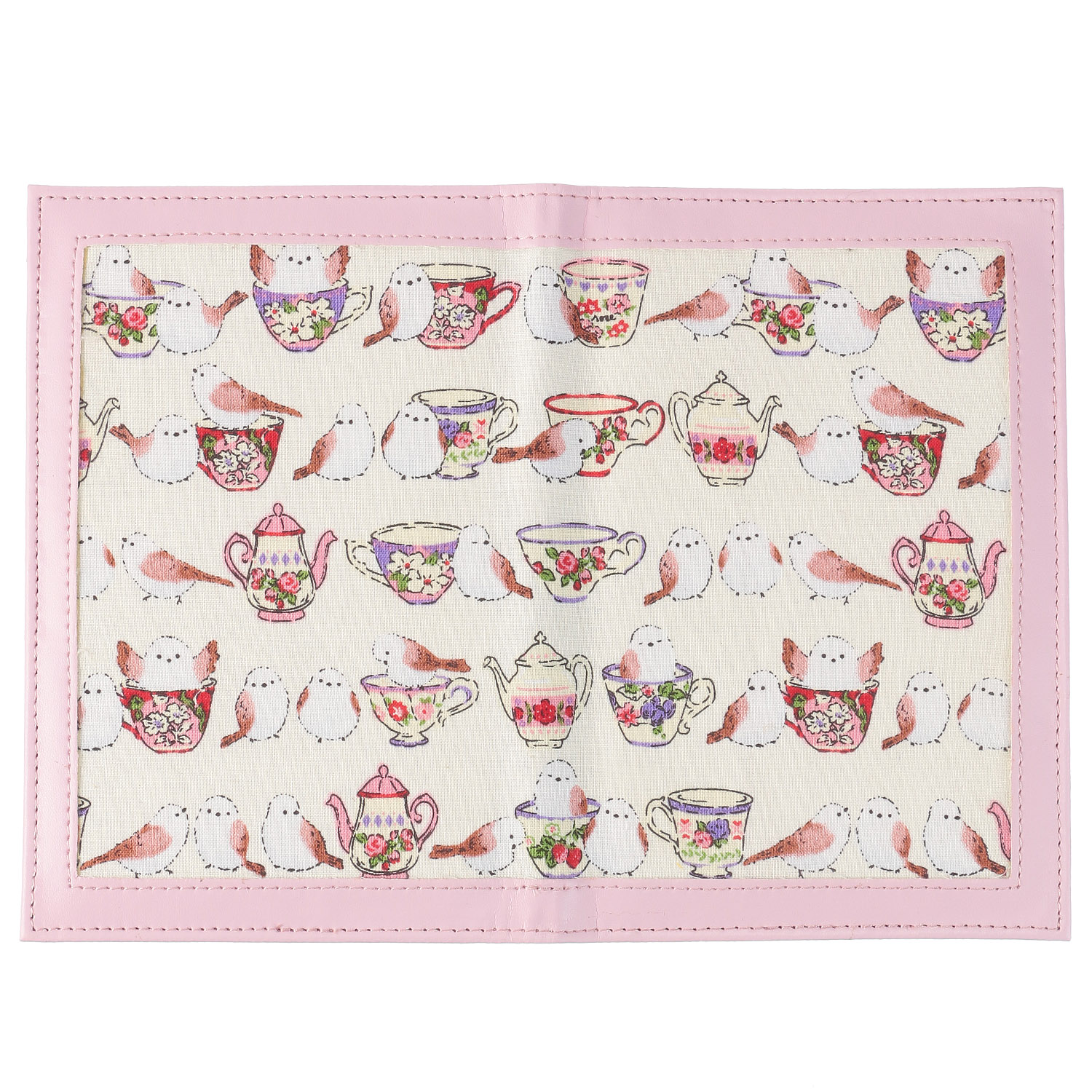 シマエナガ＆ティーカップ 保険証入れ - 画像3