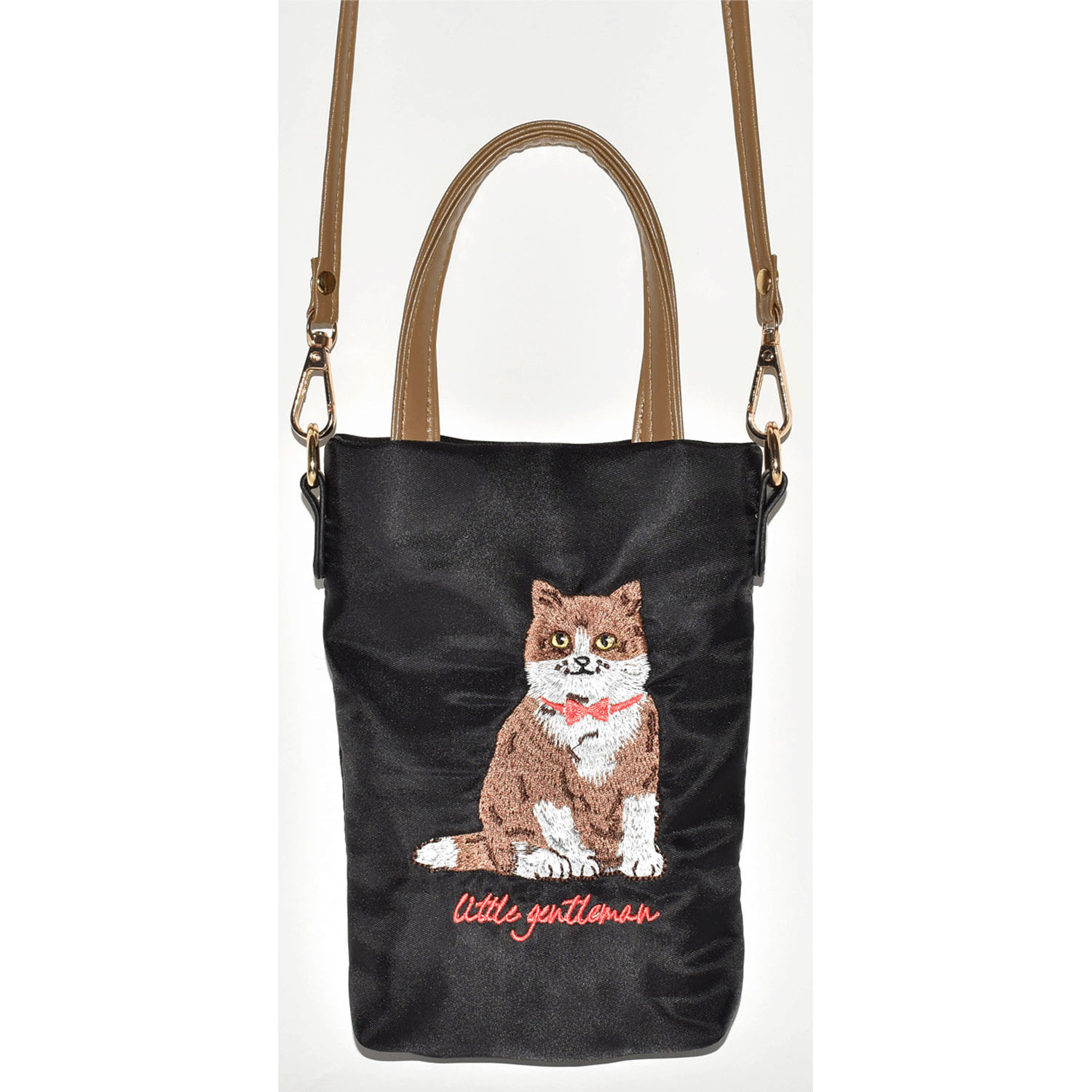 ネコ刺繍スマホショルダー - 画像2