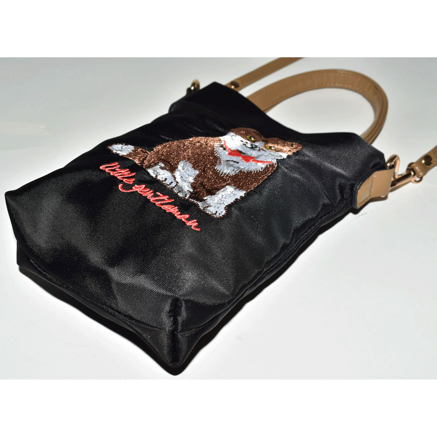 ネコ刺繍スマホショルダー - 画像3