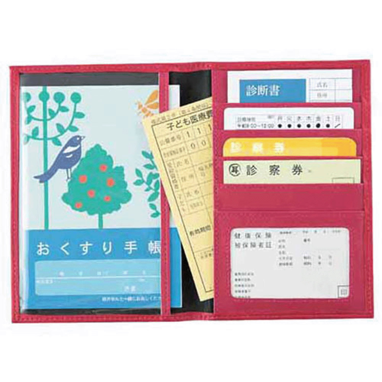 ベリー柄 保険証・お薬手帳ケース - 画像9