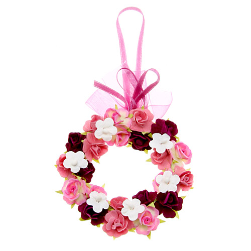 ミニローズリース ピンク