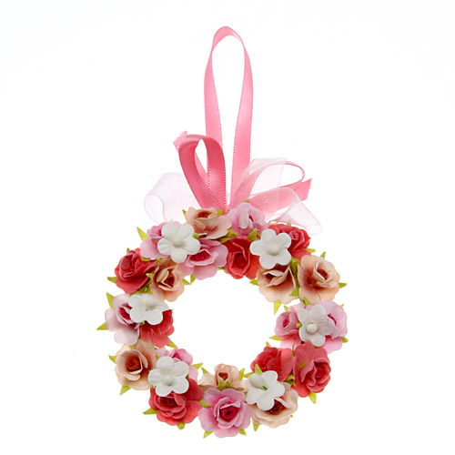 ミニローズリース ライトピンク - 画像1