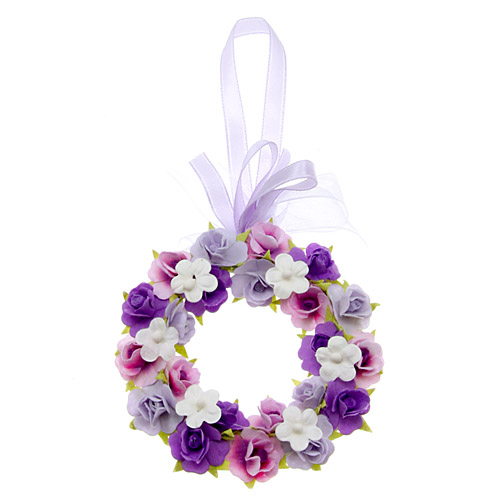 ミニローズリース パープル