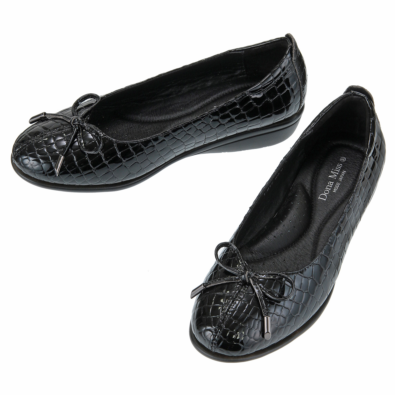 Dona Missエナメル型押しリボンシューズ - 画像2