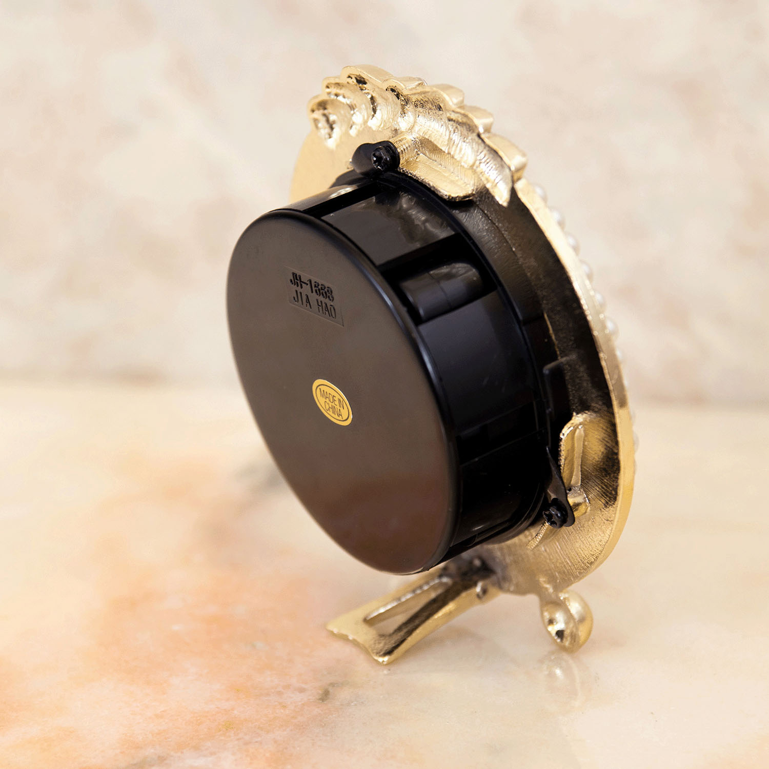 Mariage マリアージュ テーブルクロック（パールリボン） ゴールド ラウンド - 画像8