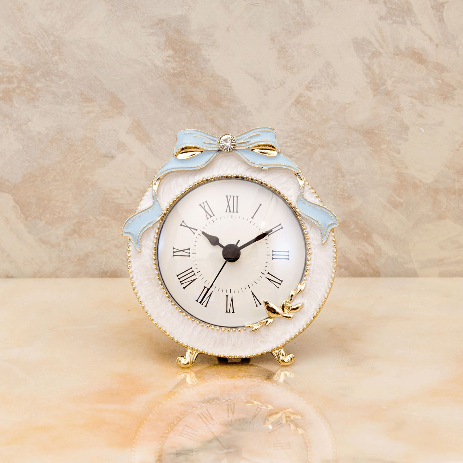 マリアージュ テーブルクロック （ブルーリボン）ラウンド - 画像1