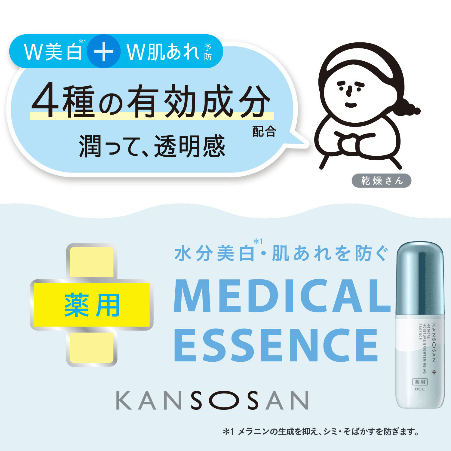 乾燥さん 薬用水分力ブライトニングエッセンス - 画像1