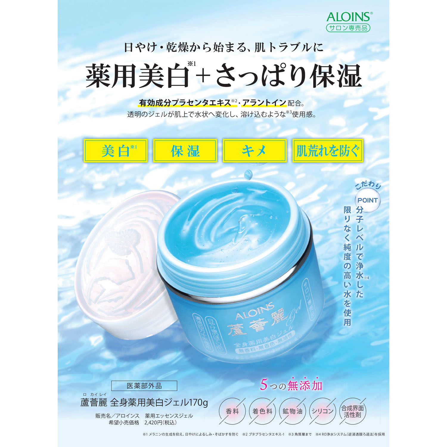 蘆薈麗（ロカイレイ）全身薬用美白ジェル 170g - 画像2